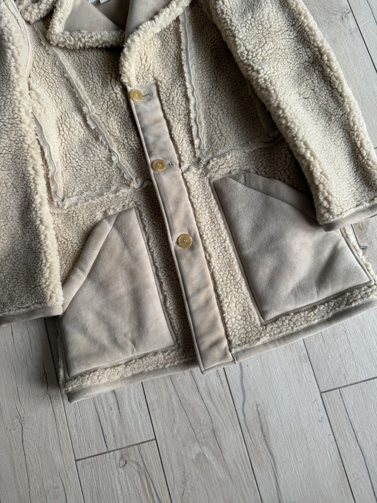 Maison Margiela Maison Margiela X H&M Ship Suit Pattern Cream Coat Size US M / EU 48-50 / 2 - 7 Thumbnail