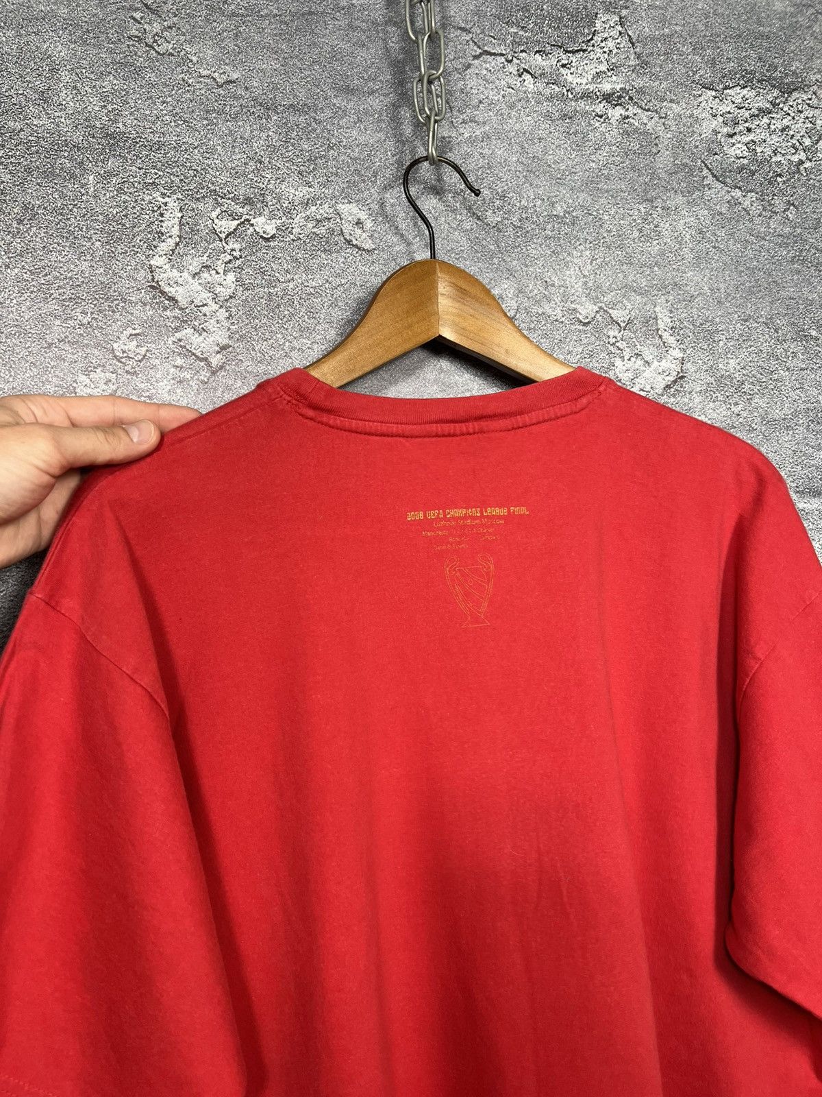 Vintage 80s Casuals Manchester United 2008 Champions T-shirt Size US L / EU 52-54 / 3 - 11 Thumbnail