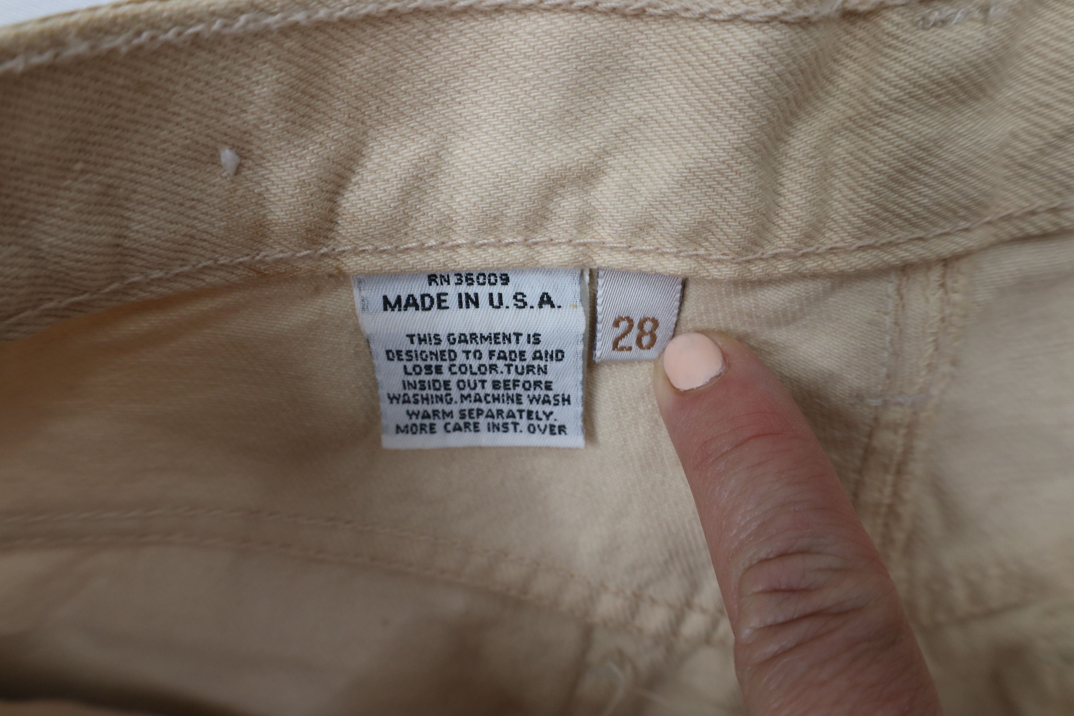 Calvin Klein × Vintage Deadstock Vintage 80s 90s Calvin Klein Jeans Beige USA Size 28" / US 6 / IT 42 - 8 Thumbnail