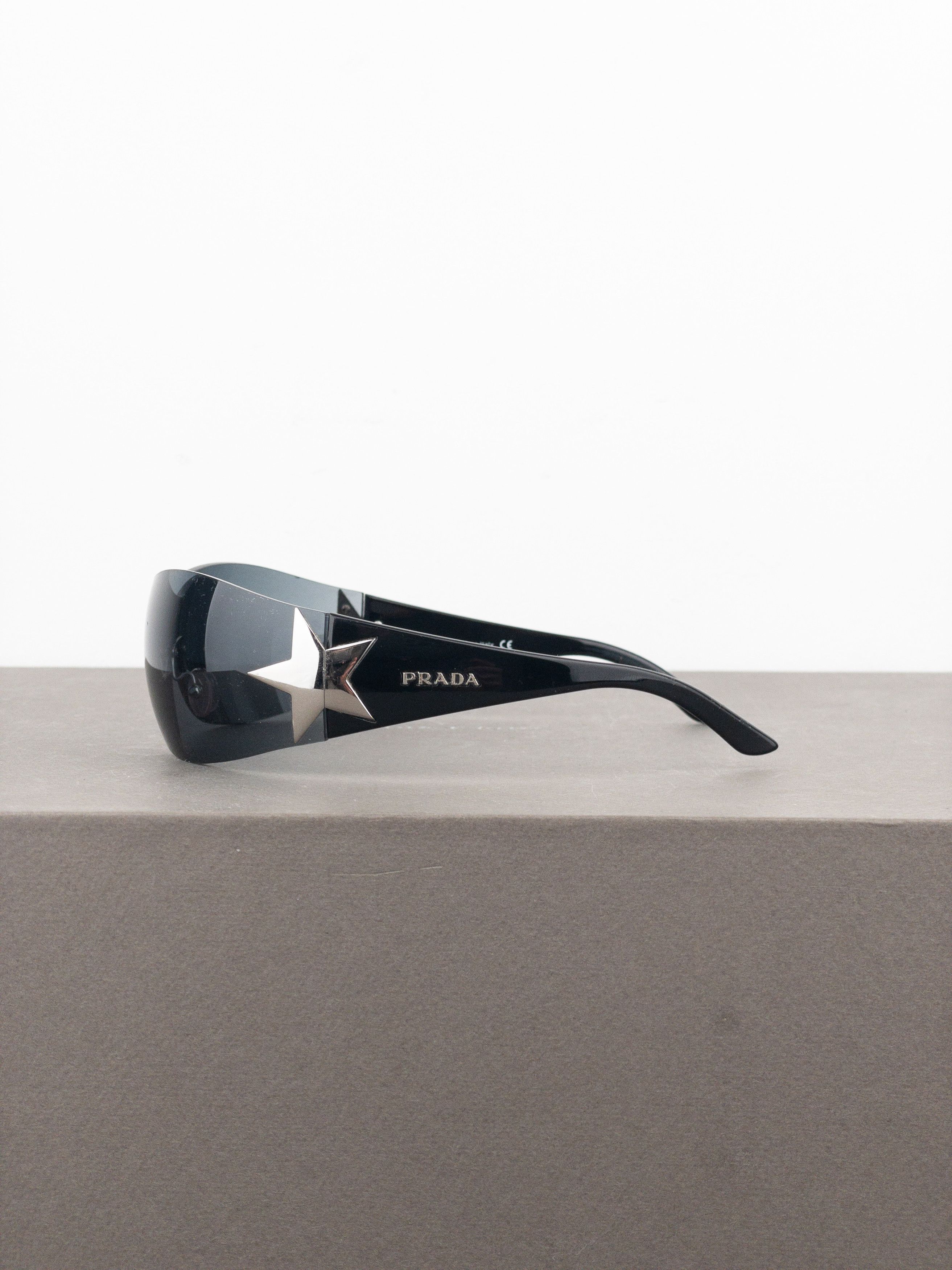 Prada Prada SS04 ‘SPR72G’ Star Wrap Mask Shield Sunglasses Size ONE SIZE - 3 Thumbnail