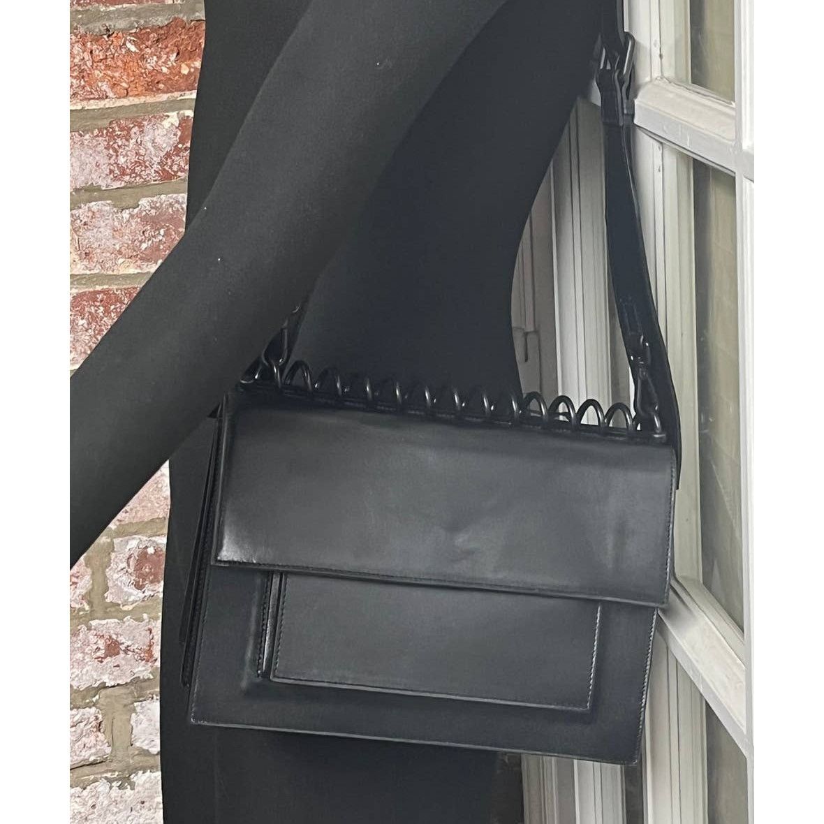 Other Atribut Handcrafted Black Leather Bag Detachable Strap Size ONE SIZE - 1 Thumbnail