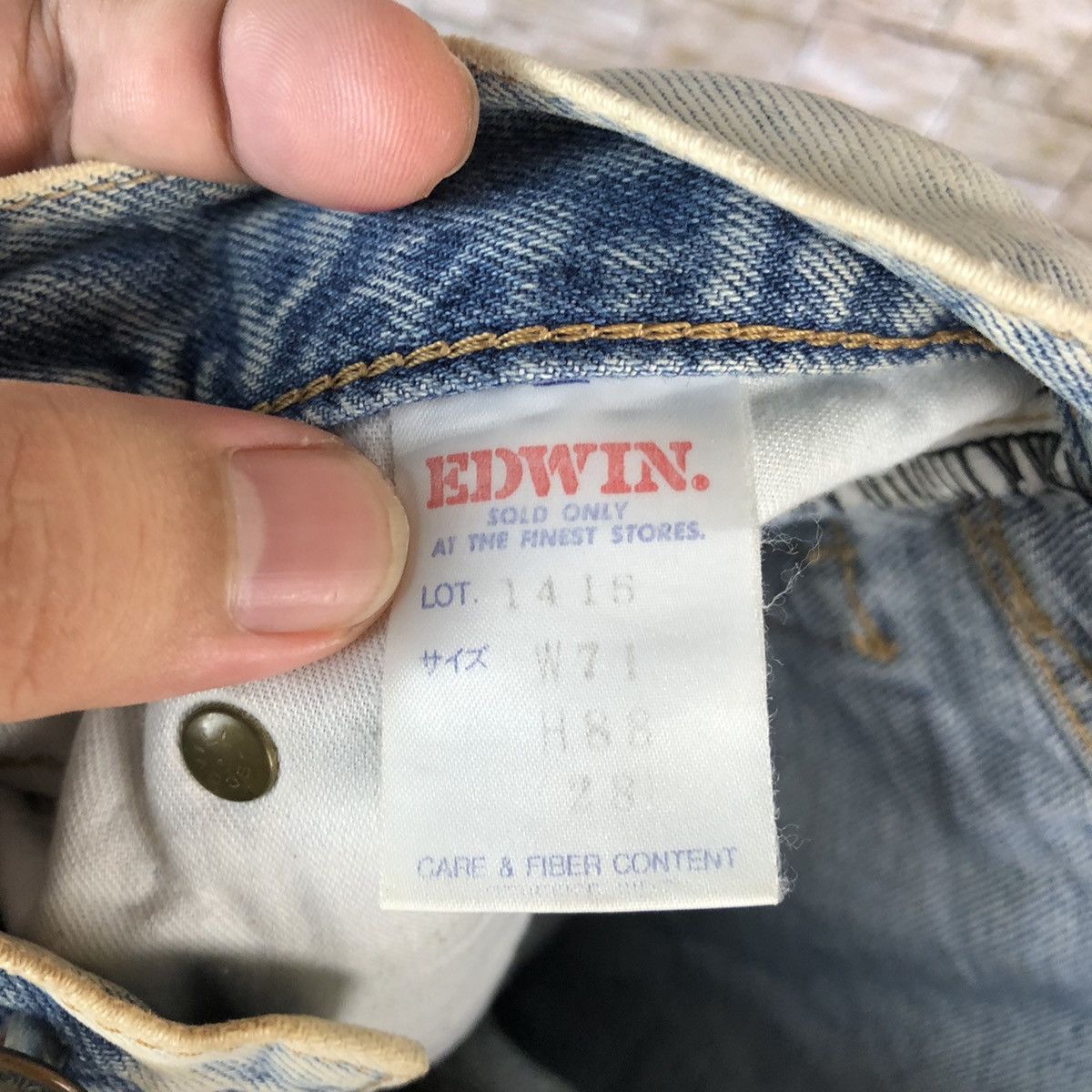 Edwin Edwin faded Blue vintage Denim Pants #A1172 Size US 28 / EU 44 - 20 Thumbnail