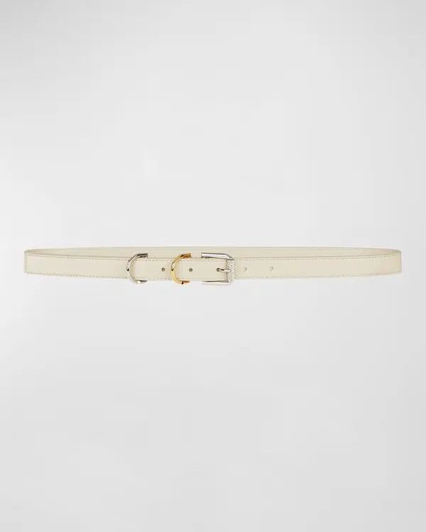 Givenchy o1w1db10525 Size: OS/20MM Voyou Buckle Belt in Beige Size ONE SIZE - 1 Thumbnail