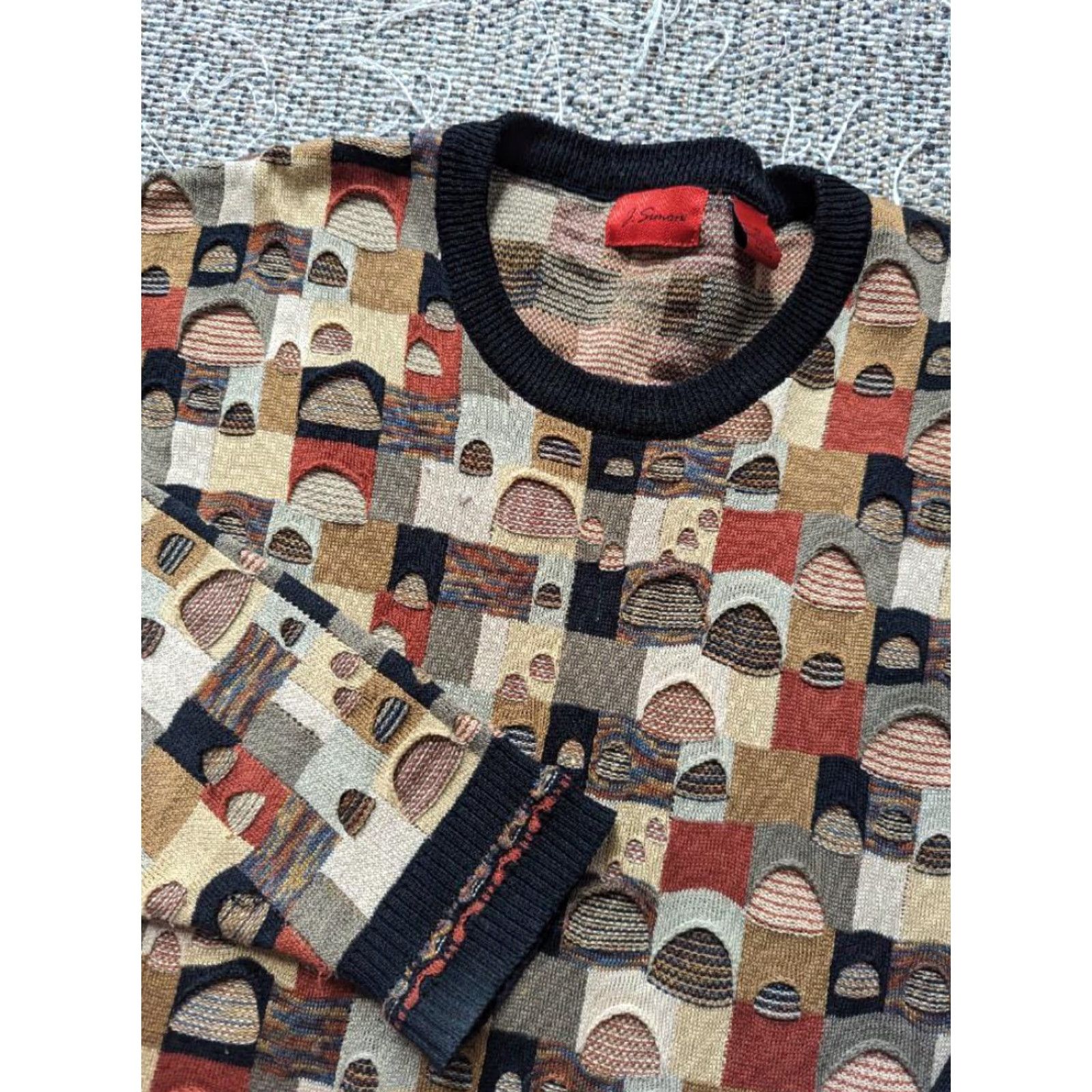 Coogi VINTAGE textured HIP-HOP beehive sweater Nike? Size US L / EU 52-54 / 3 - 7 Thumbnail
