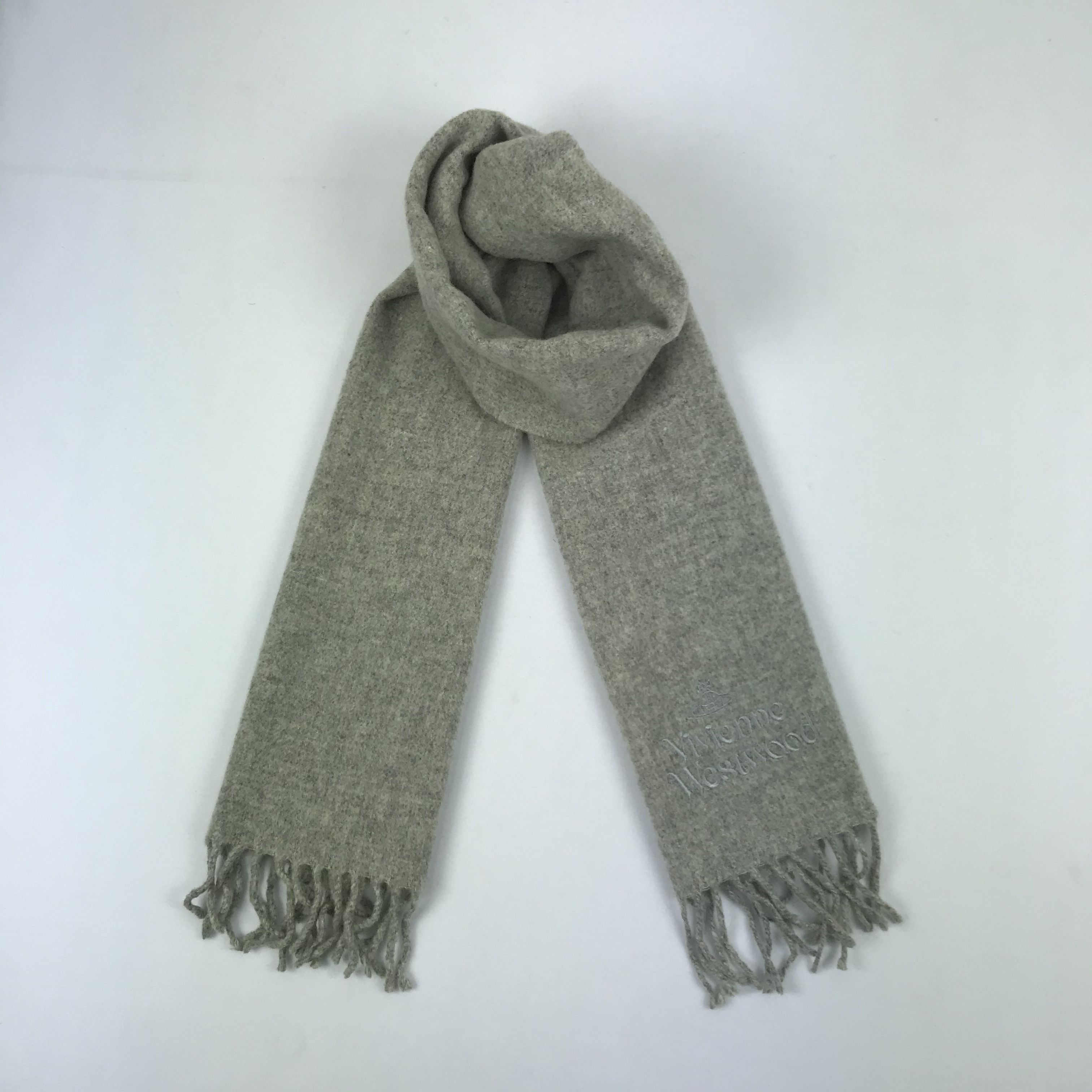 Vintage × Vivienne Westwood Vintage Vivienne Westwood Scarf Muffler Wool Scarves Size ONE SIZE - 1 Thumbnail