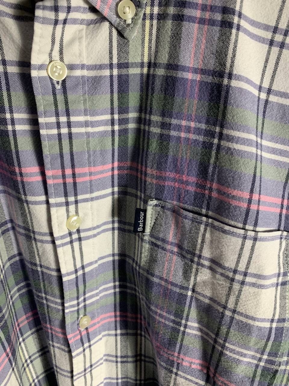 Barbour × Vintage VERY RARE BARBOUR FLANNEL SHIRT OXFORD CHECK ENGLAND STYLE Size US L / EU 52-54 / 3 - 5 Thumbnail