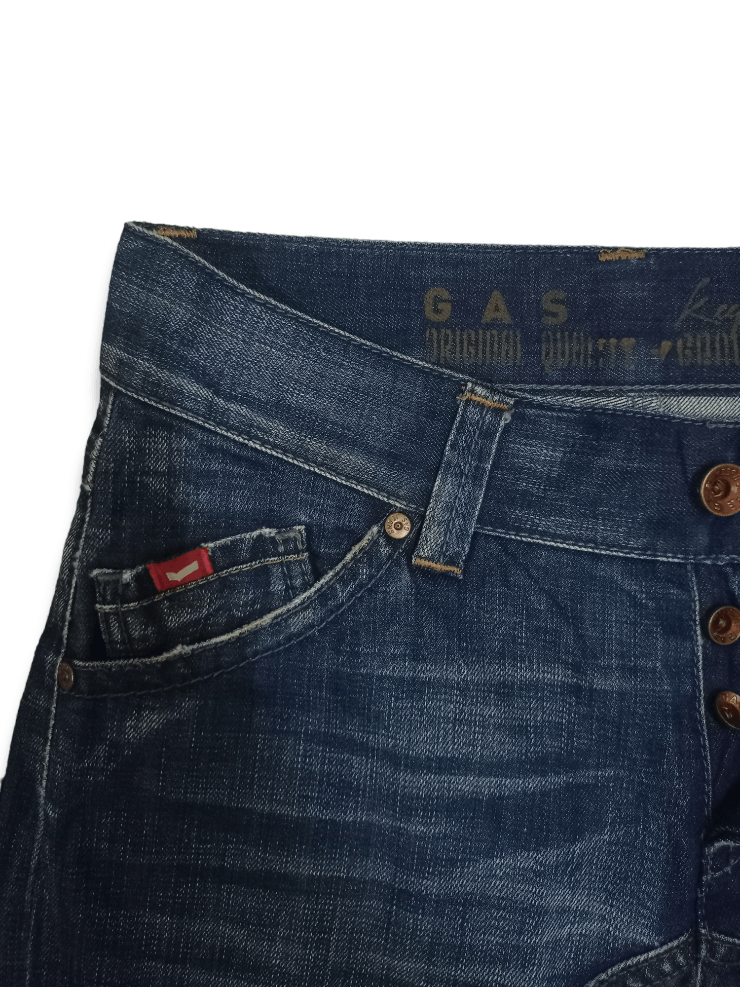 GAS Vintage Gas Spiderman Mask Design Blue Wash Curve Leg Jeans Size US 28 / EU 44 - 6 Thumbnail