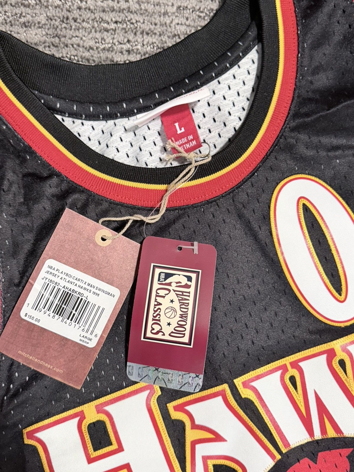 Mitchell & Ness ATL HAWKS Playboi Carti Jersey 00 Size US L / EU 52-54 / 3 - 3 Thumbnail