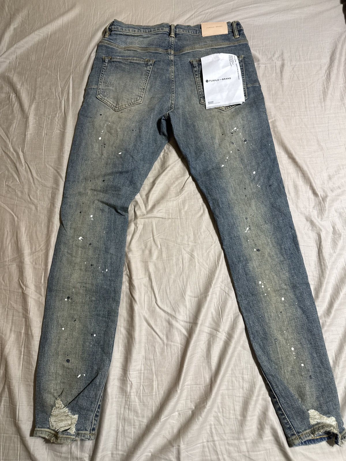Purple Brand Purple Brand- P002 Mid Indigo Destroy Paint Size US 31 - 2 Thumbnail