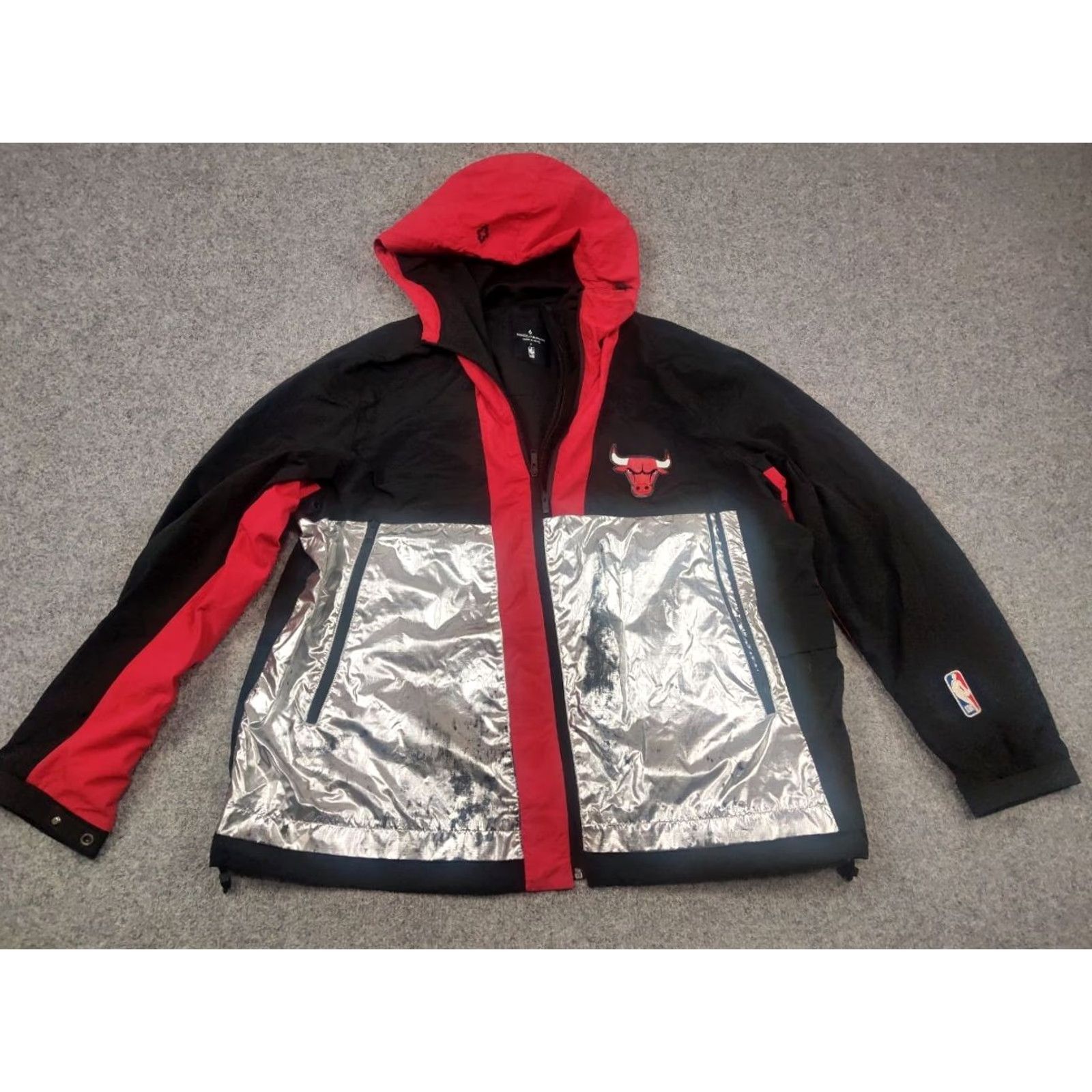 NBA VINTAGE Marcelo Burlon County of Milan by NBA Chicago Bulls Windbreaker Jacket XL Black Size US XL / EU 56 / 4 - 3 Thumbnail
