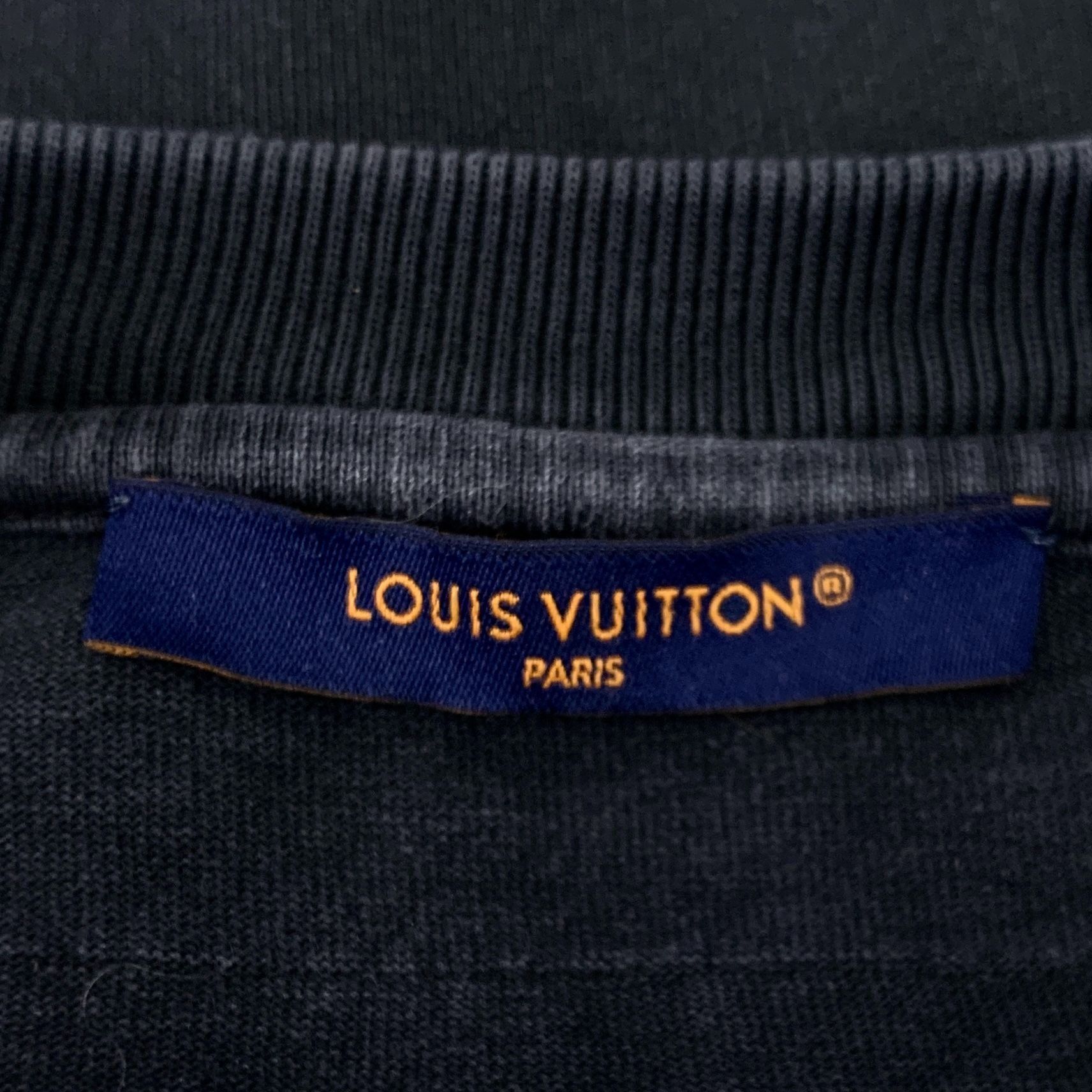 Louis Vuitton Louis Vuitton Black Cotton Round Neck Short Sleeve T-Shirt M Size M / US 6-8 / IT 42-44 - 2 Thumbnail