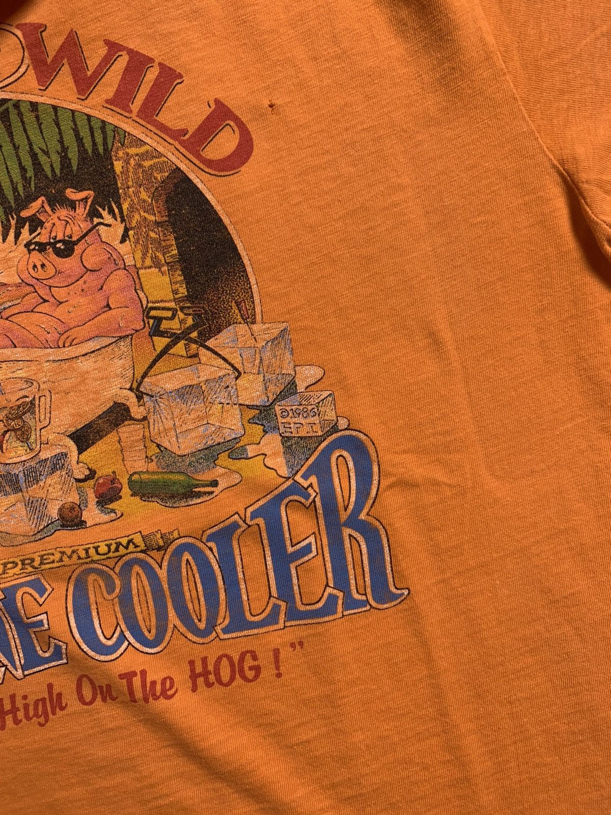 Harley Davidson × Vintage RARE 80s Hawg Wild Tshirt Size US L / EU 52-54 / 3 - 8 Thumbnail