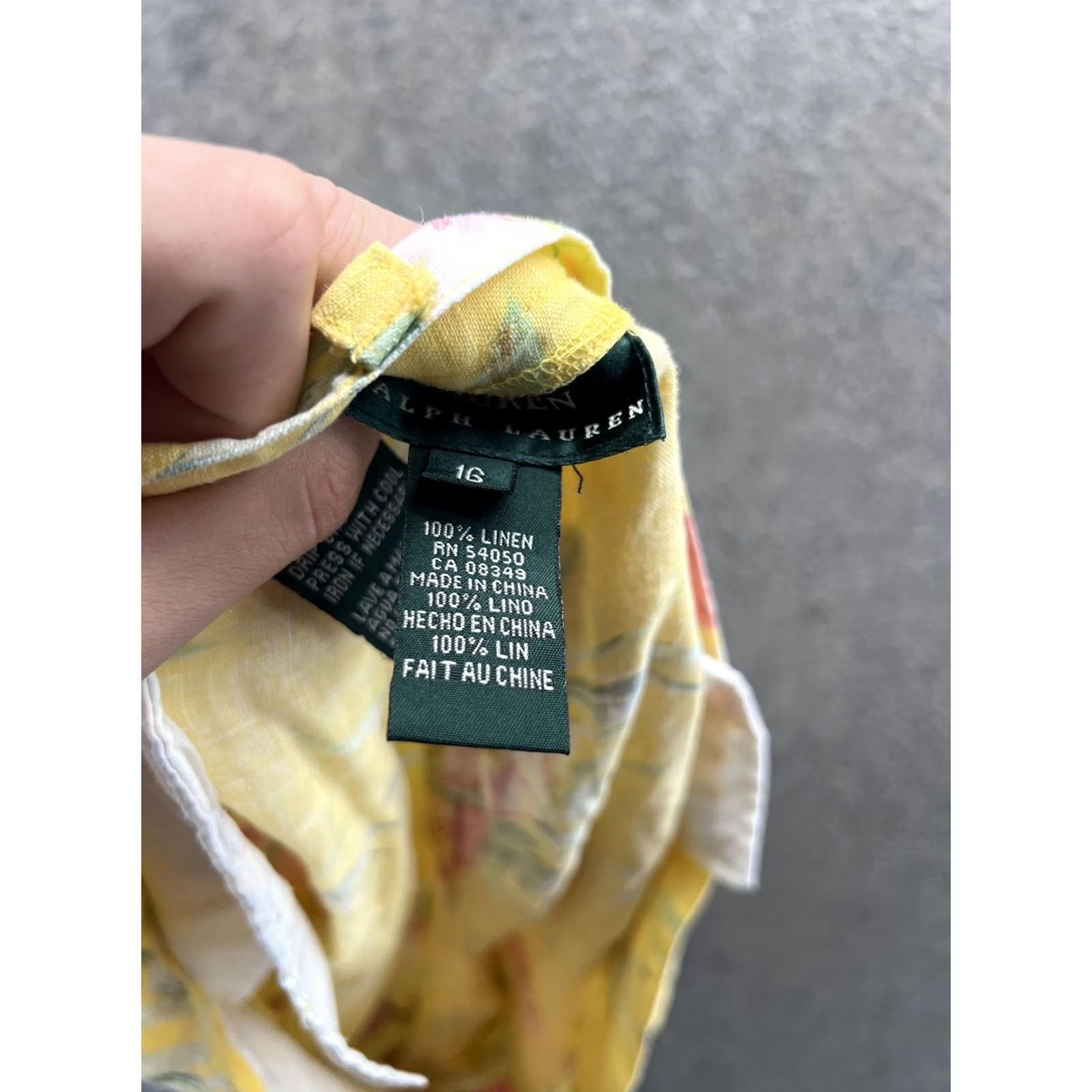 Ralph Lauren VINTAGE? No. Lauren Ralph Lauren Shorts Womens 16 Yellow Linen Chino Floral 6 Inseam Casual Size 38" / US 16 / IT 52 - 5 Thumbnail