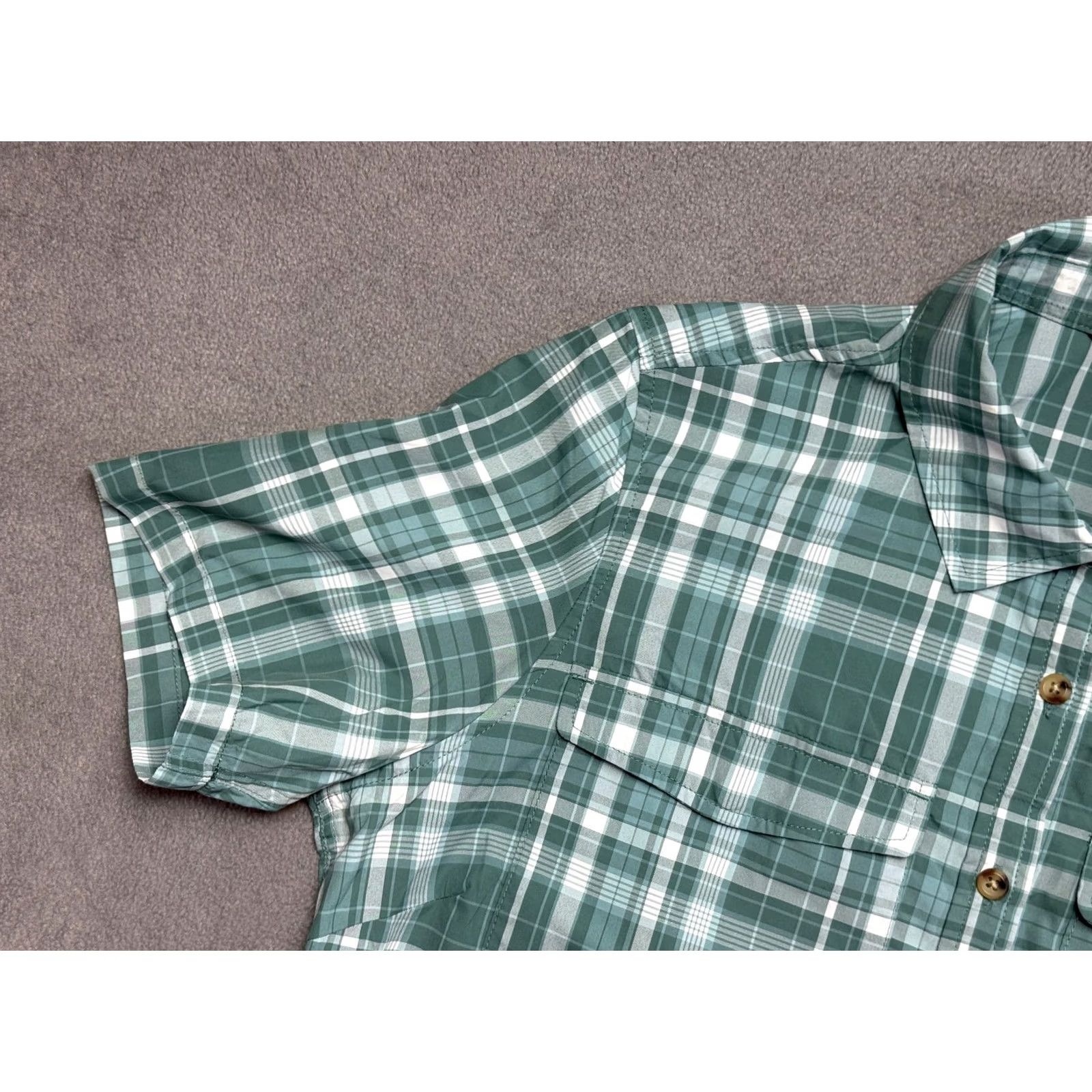 Vintage Rohan Green Button-Up Shirt Womens size 12 Short Sleeve Outdoor Hiking, Collared, Regular Size XL / US 12-14 / IT 48-50 - 7 Thumbnail