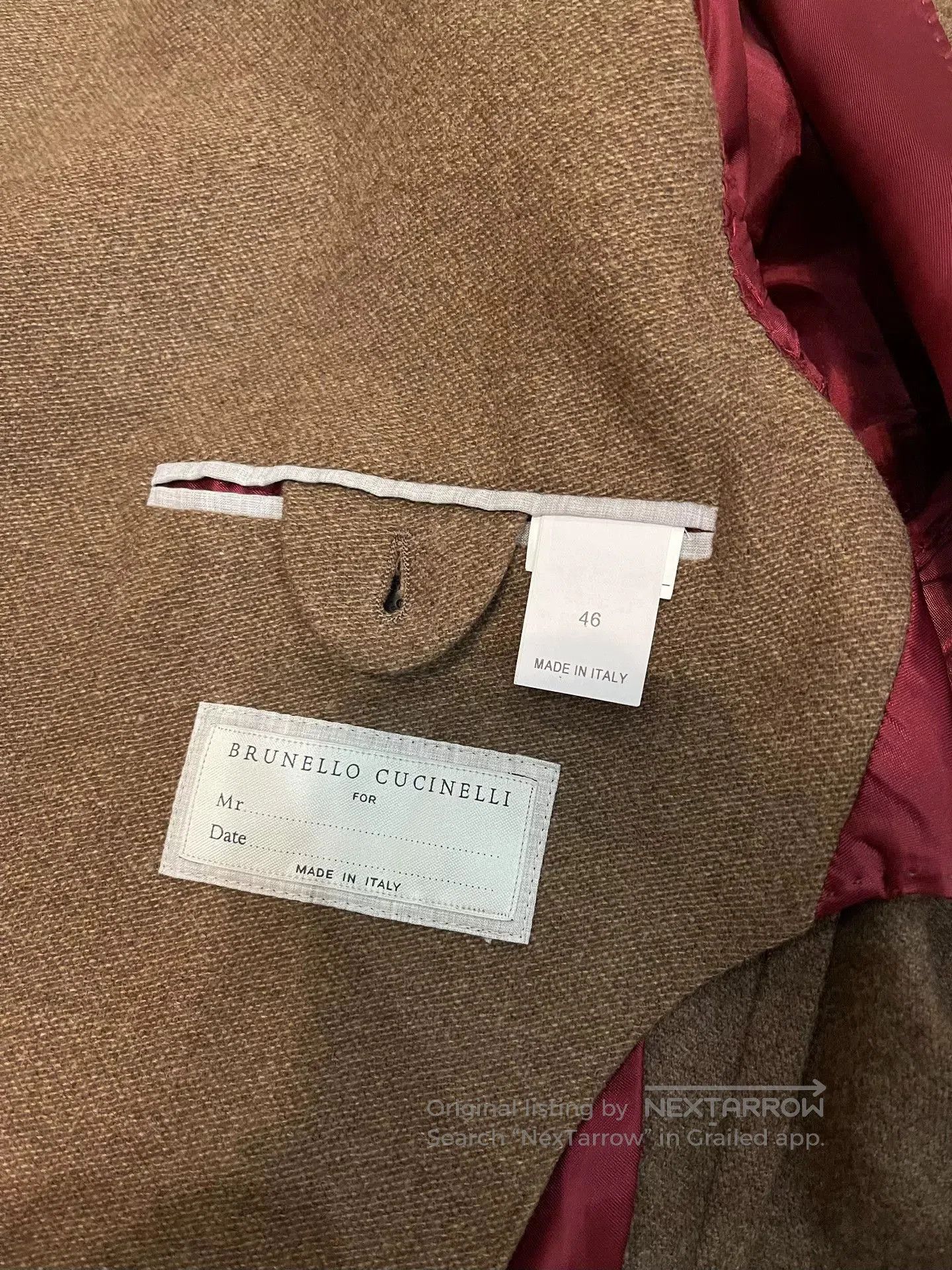 Brunello Cucinelli Brunello Cucinelli Brown Men's Blazer. Size US S / EU 44-46 / 1 - 5 Thumbnail