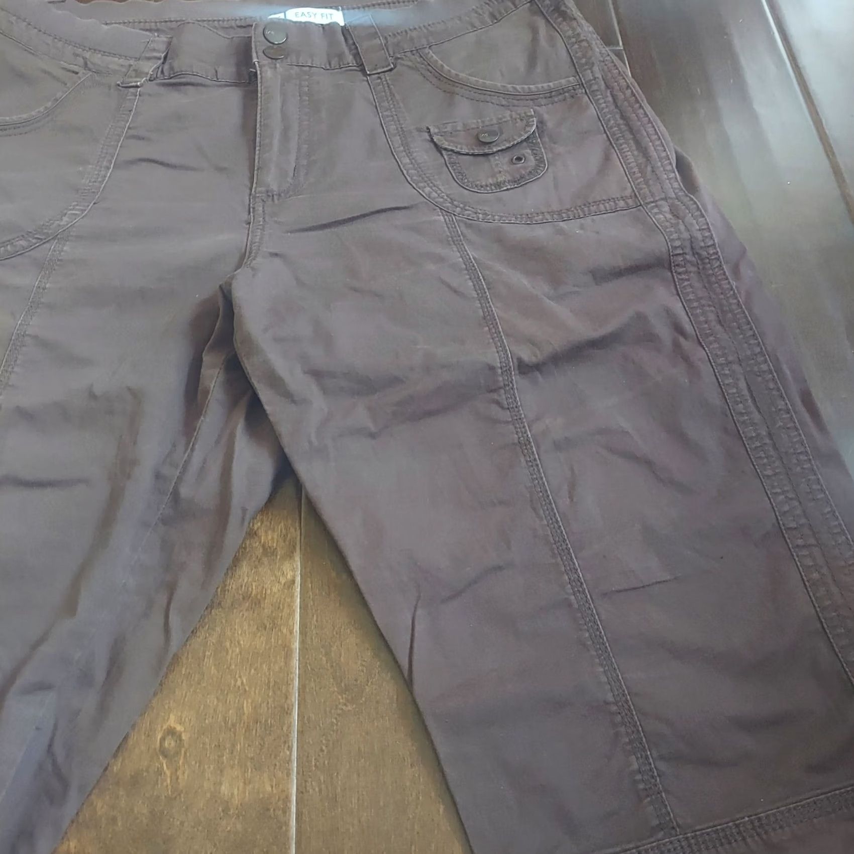 Lee Lee Cargo Shorts Mens Brown Size M Regular Cotton Spandex Solid Button Casual Travel Outdoor Summer 80s? Size US 31 - 6 Thumbnail