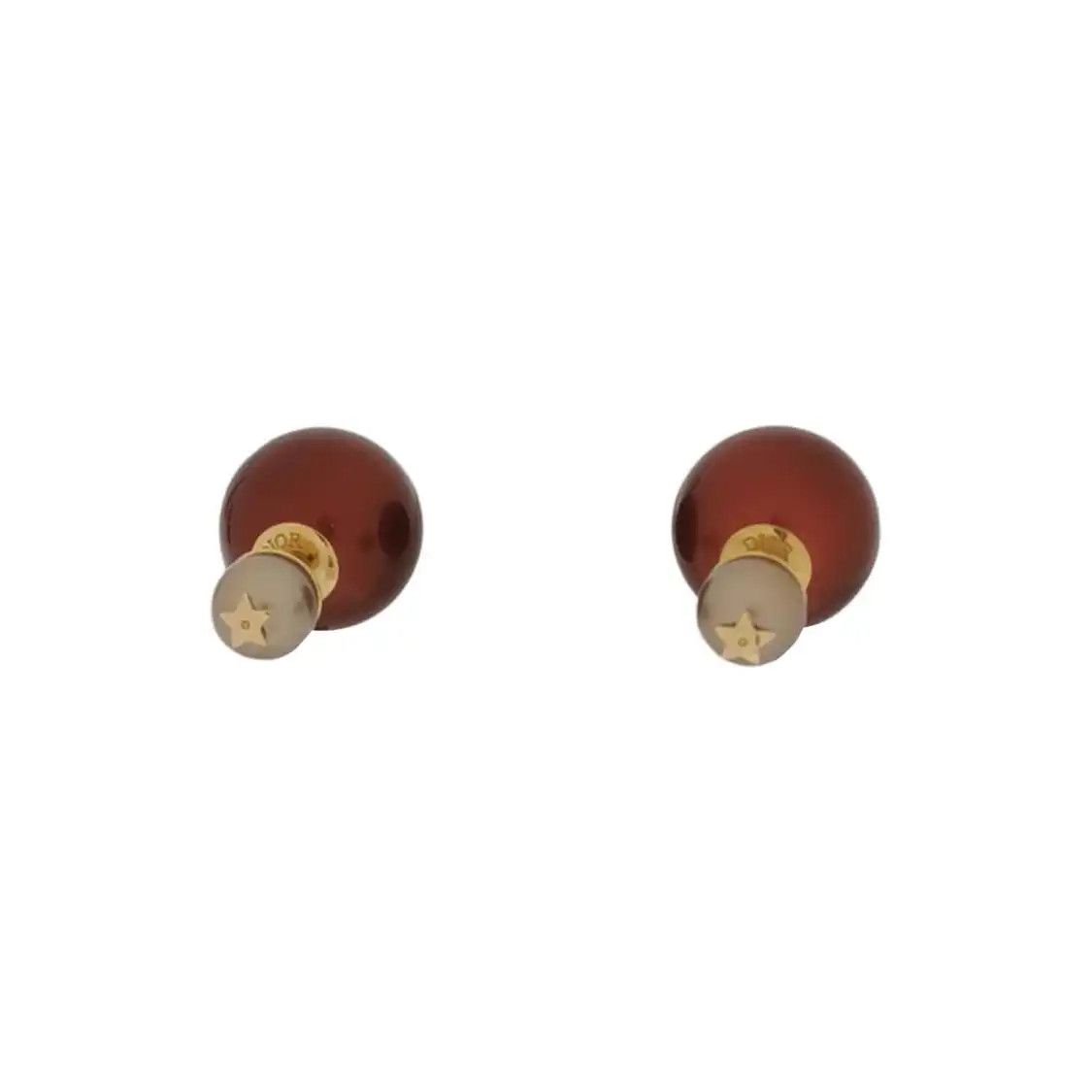 Dior Wine Red Alloy Earring, Women's