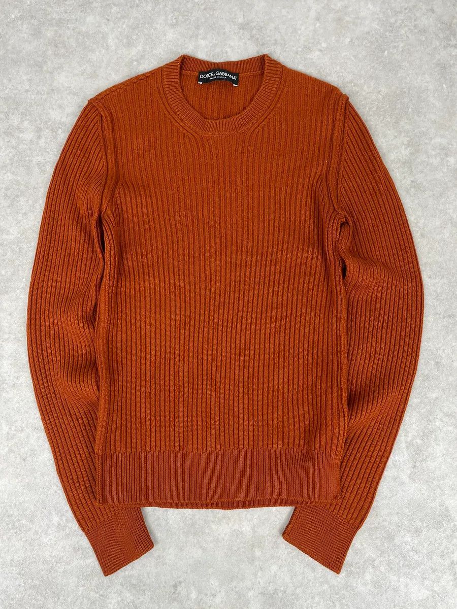 Dolce & Gabbana 2000s Dolce & Gabbana Orange Minimalist Sweater Size US S / EU 44-46 / 1 - 1 Thumbnail