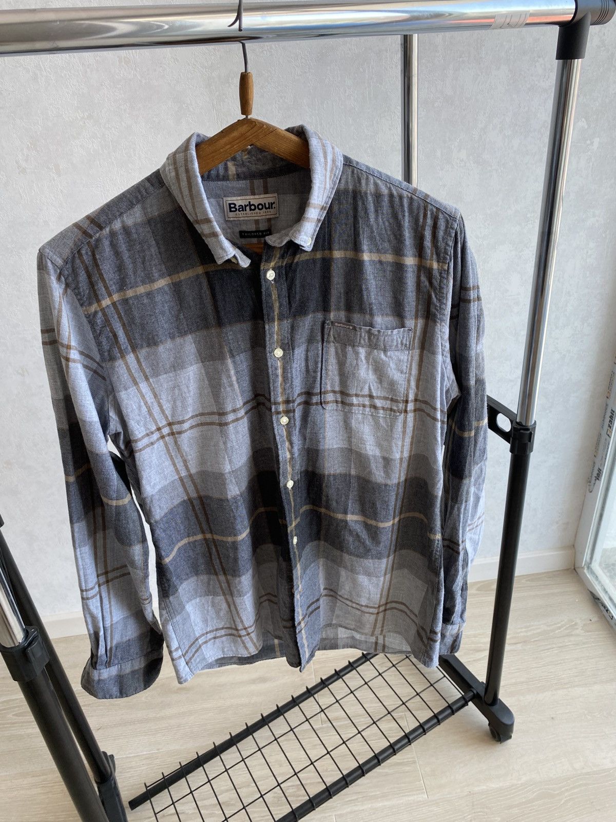Barbour Barbour Grey Button-Up Shirt / Classic British Style Size US M / EU 48-50 / 2 - 1 Thumbnail