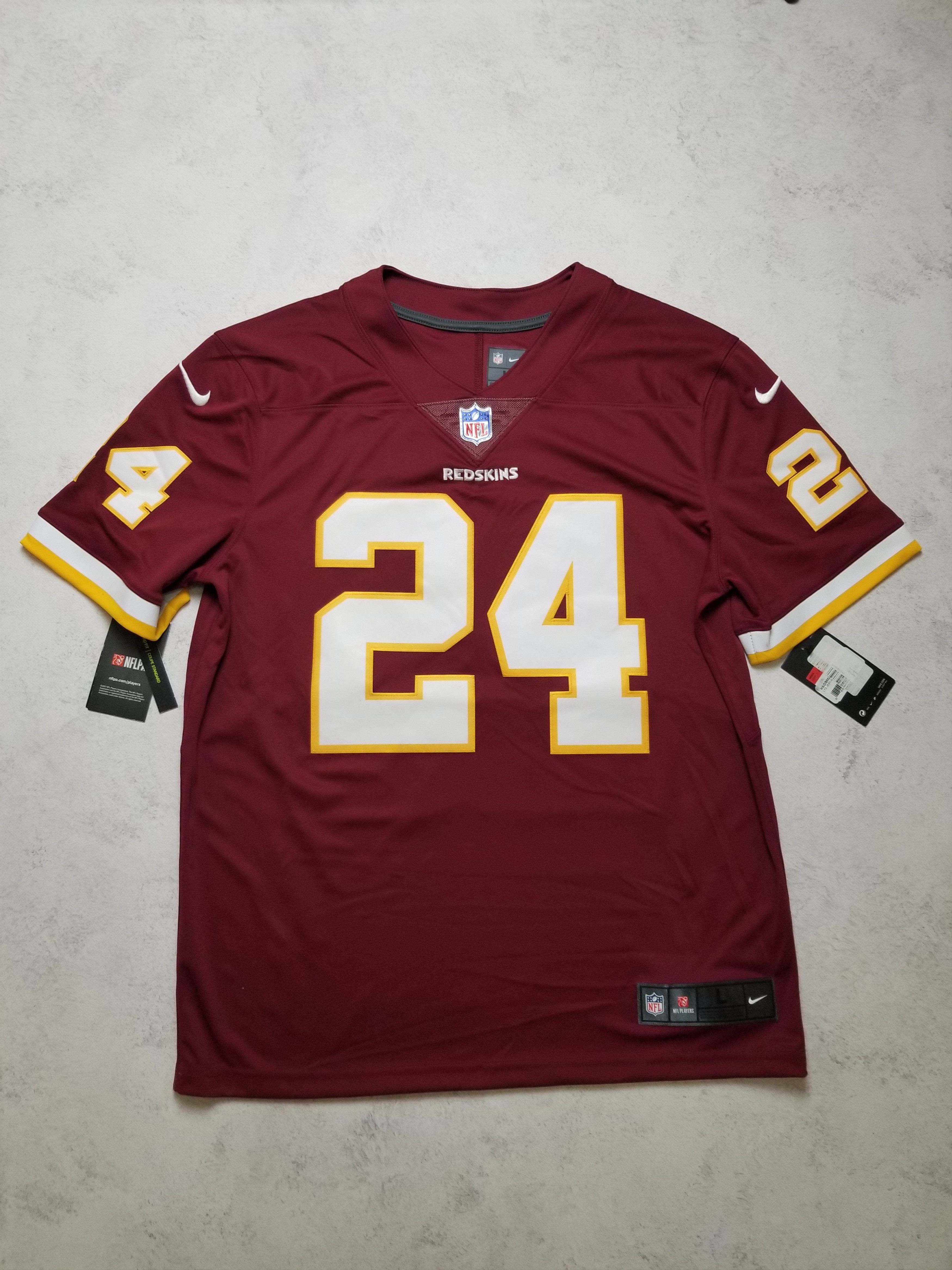 Norman #24 Washington Redskins Authentic Limited Sewn Jersey