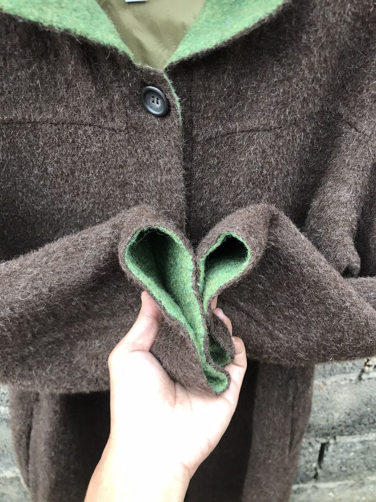 Japanese Brand × Vintage ⚡️Vintage Parienne Hoodie Wool Long Jacket Size L / US 10 / IT 46 - 7 Thumbnail