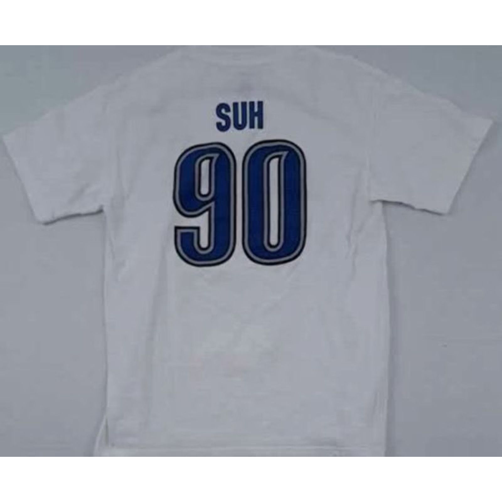 Reebok VINTAGE Reebok Detroit Lions T-Shirt Suh #90 M White Short Sleeve Mens Medium Football Classic 90s Size US M / EU 48-50 / 2 - 5 Thumbnail