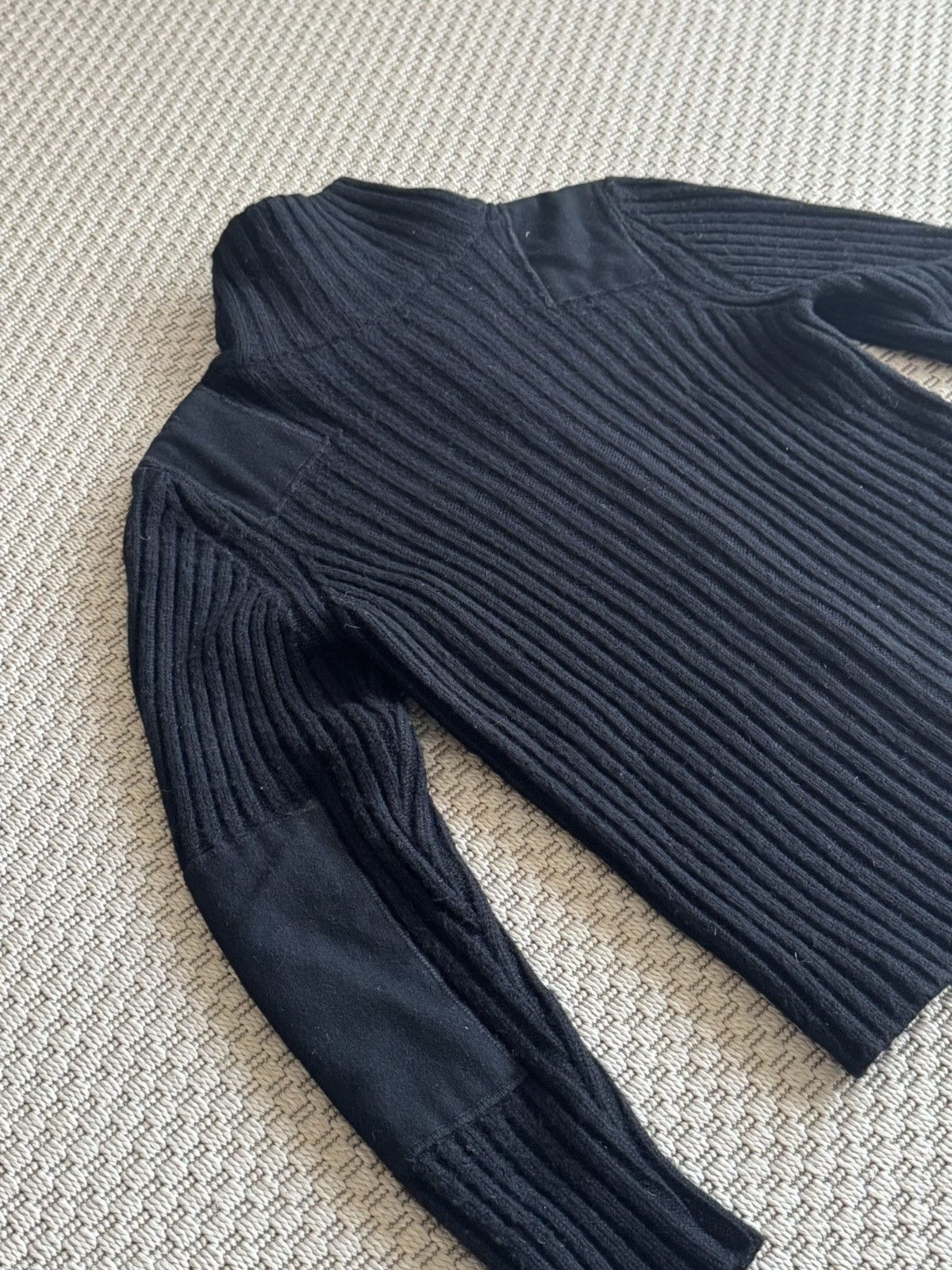 Walter Van Beirendonck 90s W&LT Zip Knit Sweater – Black Wool Blend Size US M / EU 48-50 / 2 - 7 Thumbnail