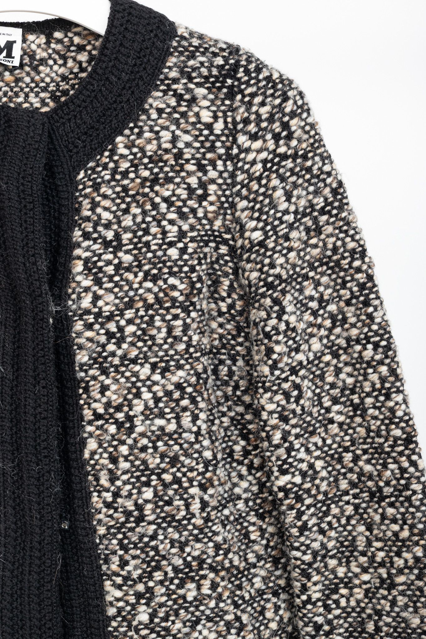 Missoni M Missoni Brown Marled-Wool Trimmed Snap-Front Cardigan Size XS / US 0-2 / IT 36-38 - 5 Thumbnail