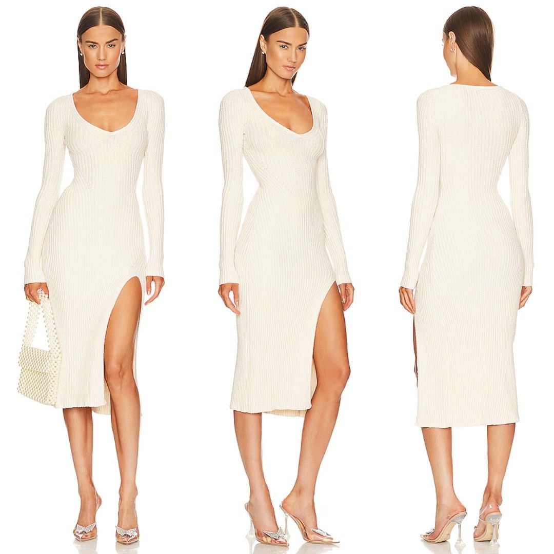 NBD x Marianna Hewitt NWT Saskia Boucle Midi Dress S