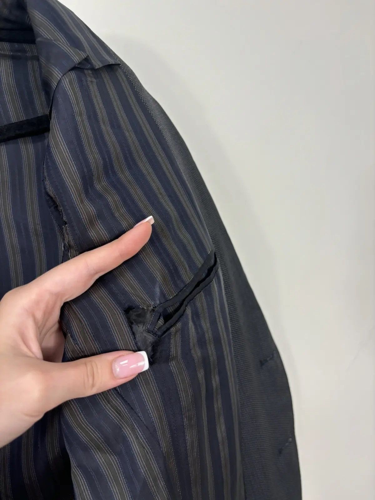 Dolce & Gabbana × Vintage Vintage Dolce & Gabbana Birdseye Pattern Wool Blazer Jacket Size 42R - 20 Thumbnail