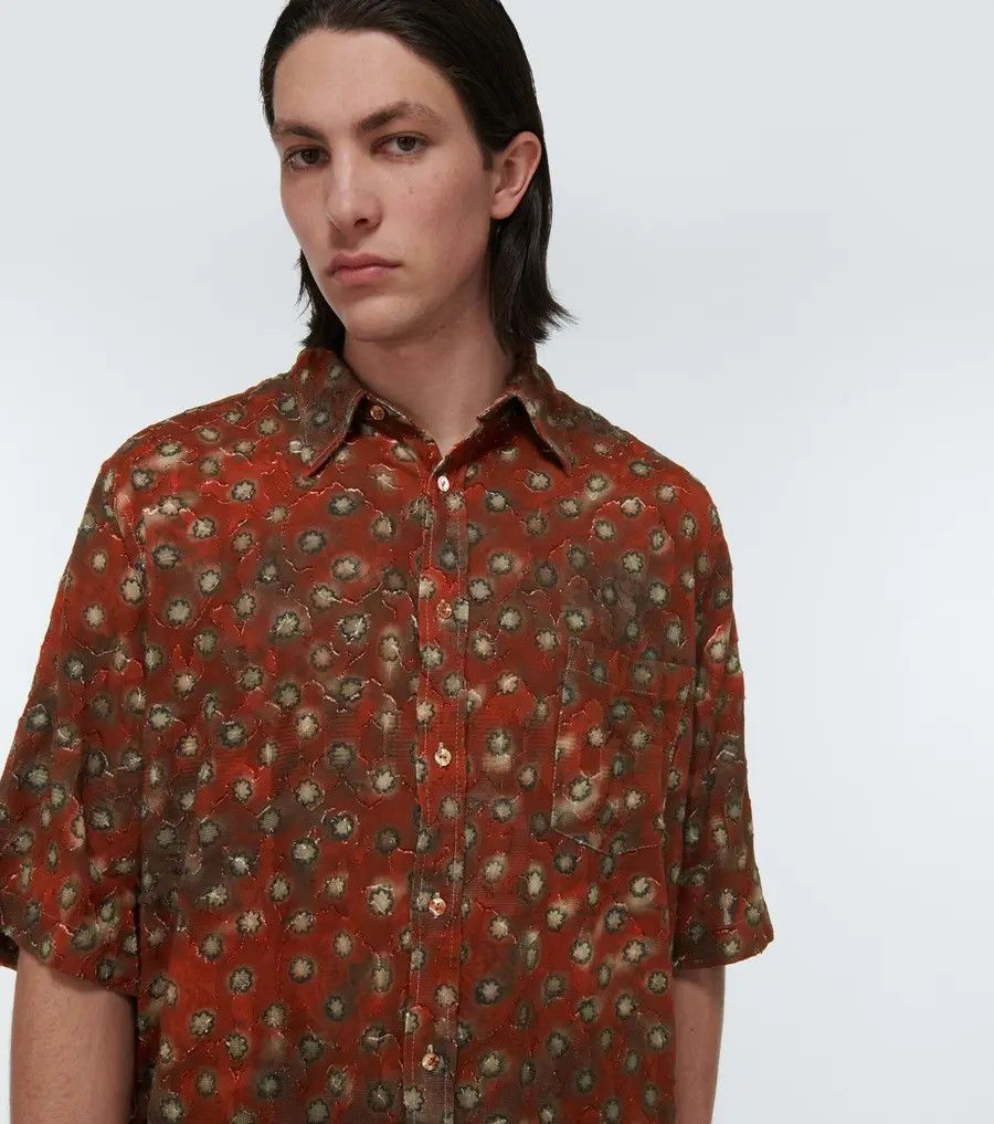 Acne Studios $580 Acne Studios Printed Cotton Bowling Shirt Size US L / EU 52-54 / 3 - 4 Thumbnail