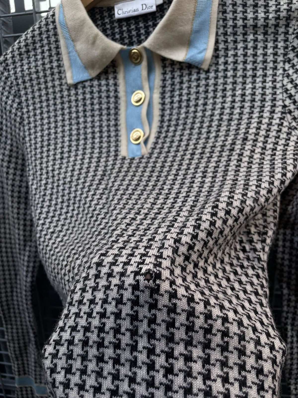 Christian Dior Monsieur Christian Dior | Knit Polo Shirt Size XS / US 0-2 / IT 36-38 - 6 Thumbnail