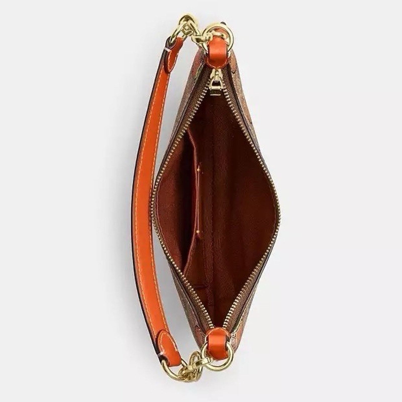Coach NWT Coach Mini Payton Bag Signature Canvas Orange CBA78 Tan Size ONE SIZE - 8 Thumbnail