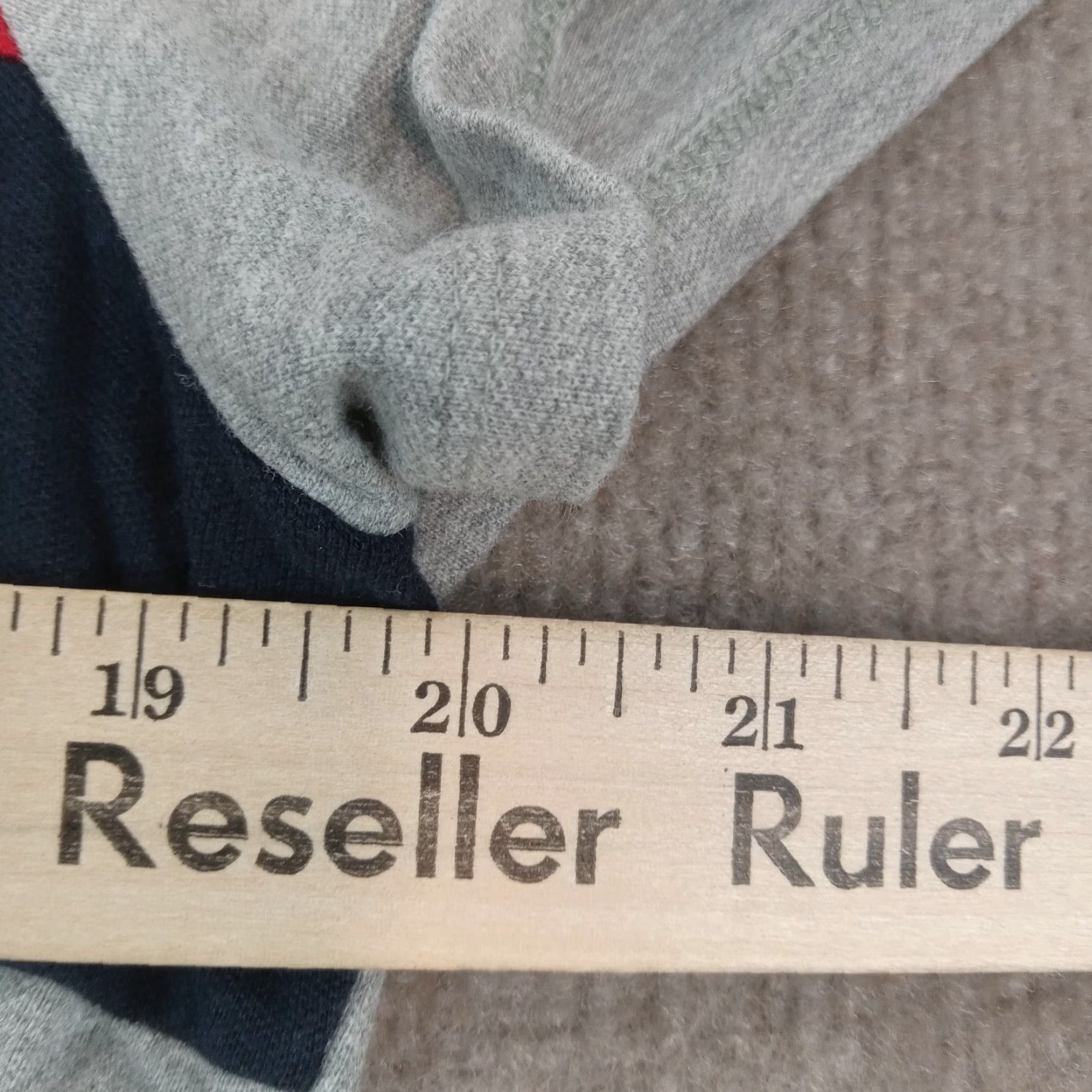 Tommy Hilfiger Tommy Hilfiger Dress Womens Large Gray Mock Neck Knit 1/4 Zip Logo Short Sleeve Size 36" / US 14 / IT 50 - 4 Thumbnail