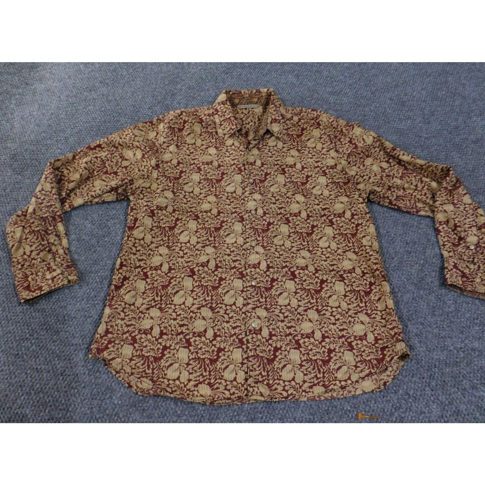 Tommy Bahama Tommy Bahama Shirt Mens Large Red Beige Floral Button-Up Long Sleeve Casual Size US L / EU 52-54 / 3 - 2 Thumbnail