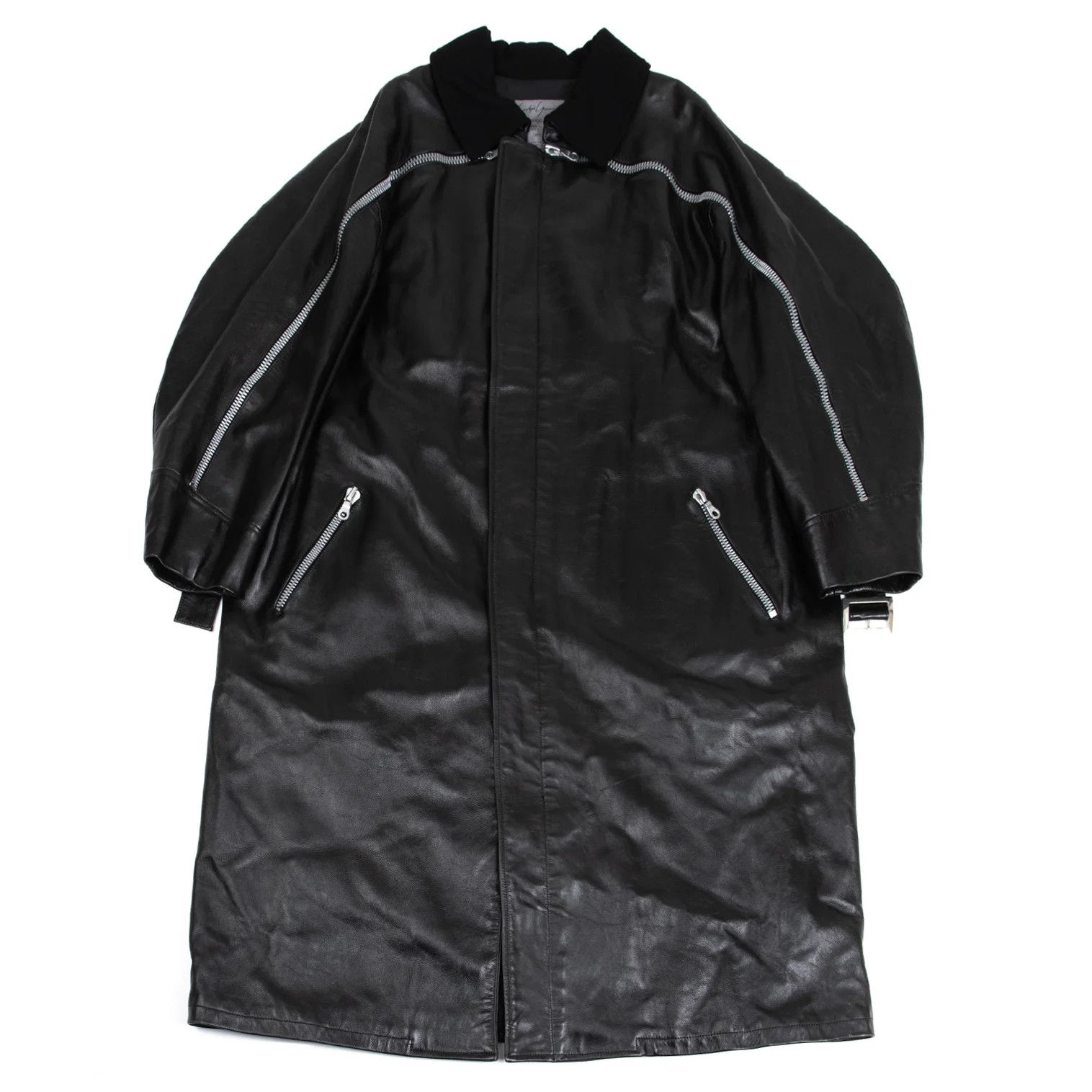 Yohji Yamamoto Yohji Yamamoto 6.1 Leather Belted Coat Size US L / EU 52-54 / 3 - 1 Thumbnail