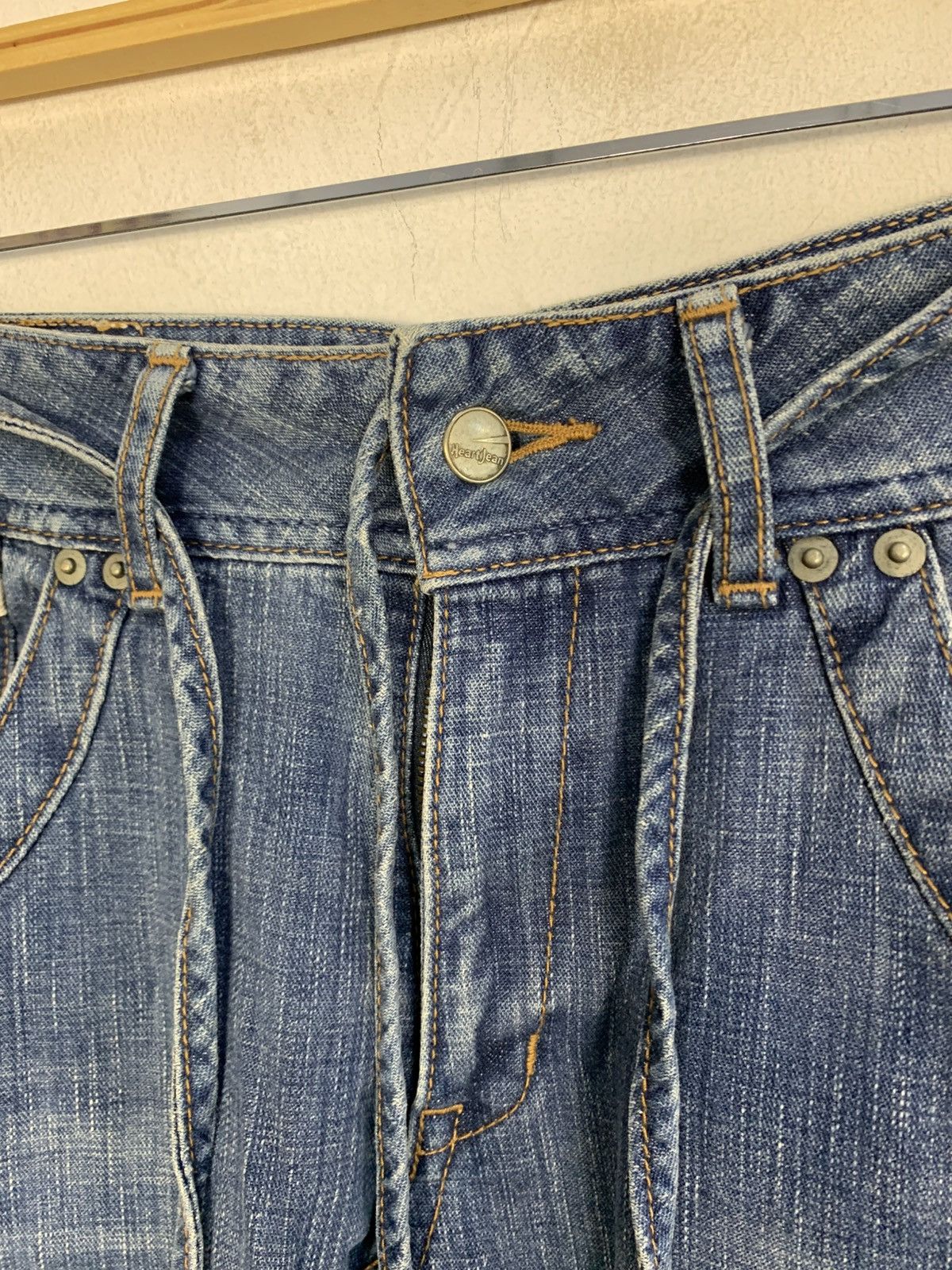 Japanese Brand Heartjean Japan Smock Uniform Indigo Straight Cut Zipper Size 32" / US 10 / IT 46 - 6 Thumbnail