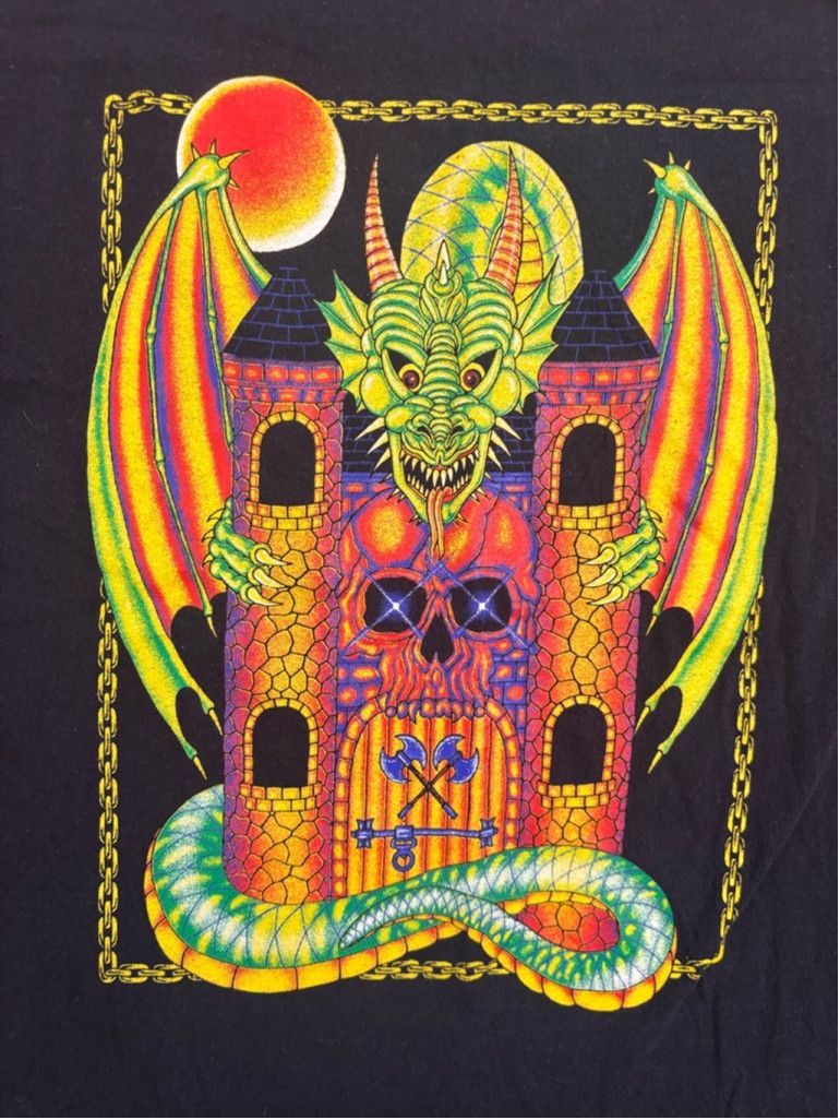 Gildan Men's Gildan Dark Ritual Graphic T-shirt Size L Black Dragon Size US L / EU 52-54 / 3 - 1 Thumbnail