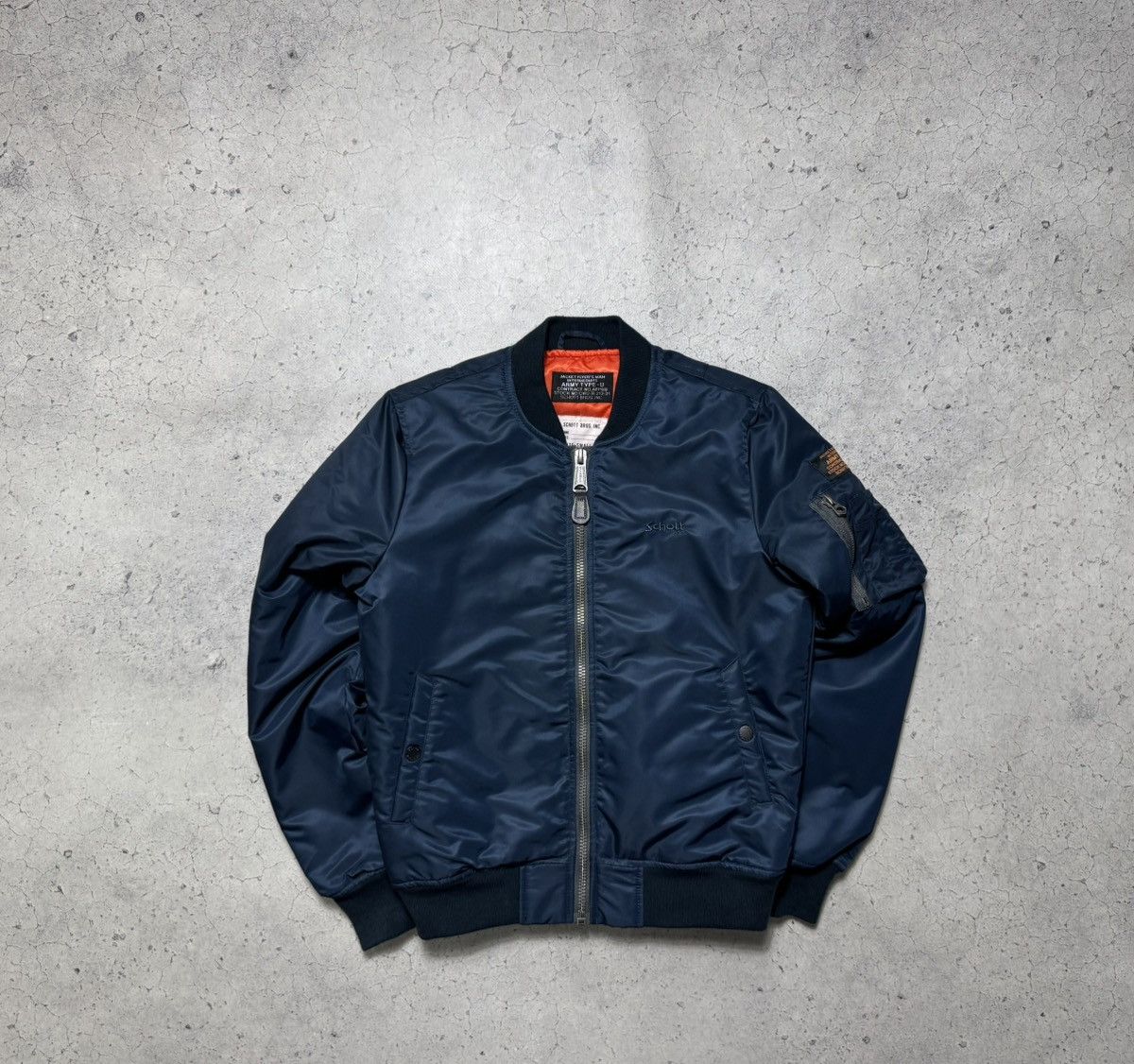Schott Schott MA-1 Bomber Army Type U Bomber Jacket Size S Size US S / EU 44-46 / 1 - 1 Thumbnail