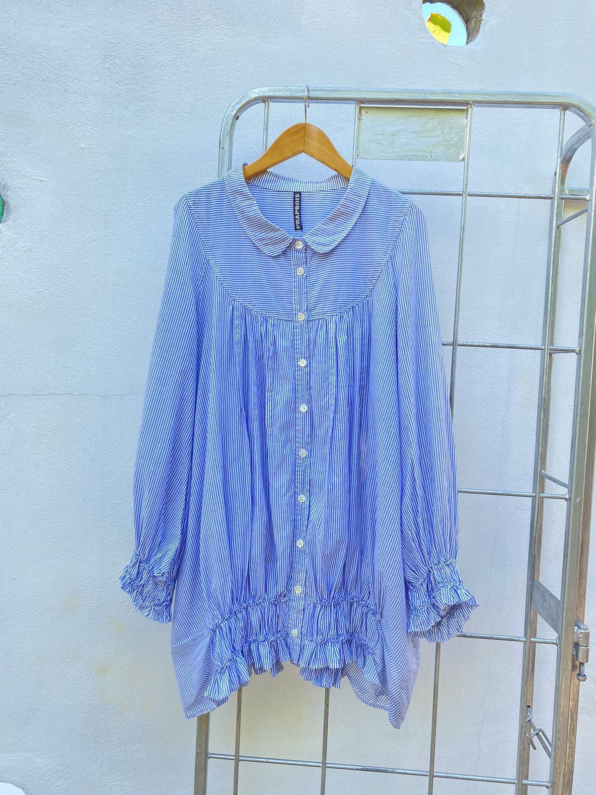Frapbois FRAPBOIS Blue and white striped blouse Size ONE SIZE - 12 Thumbnail