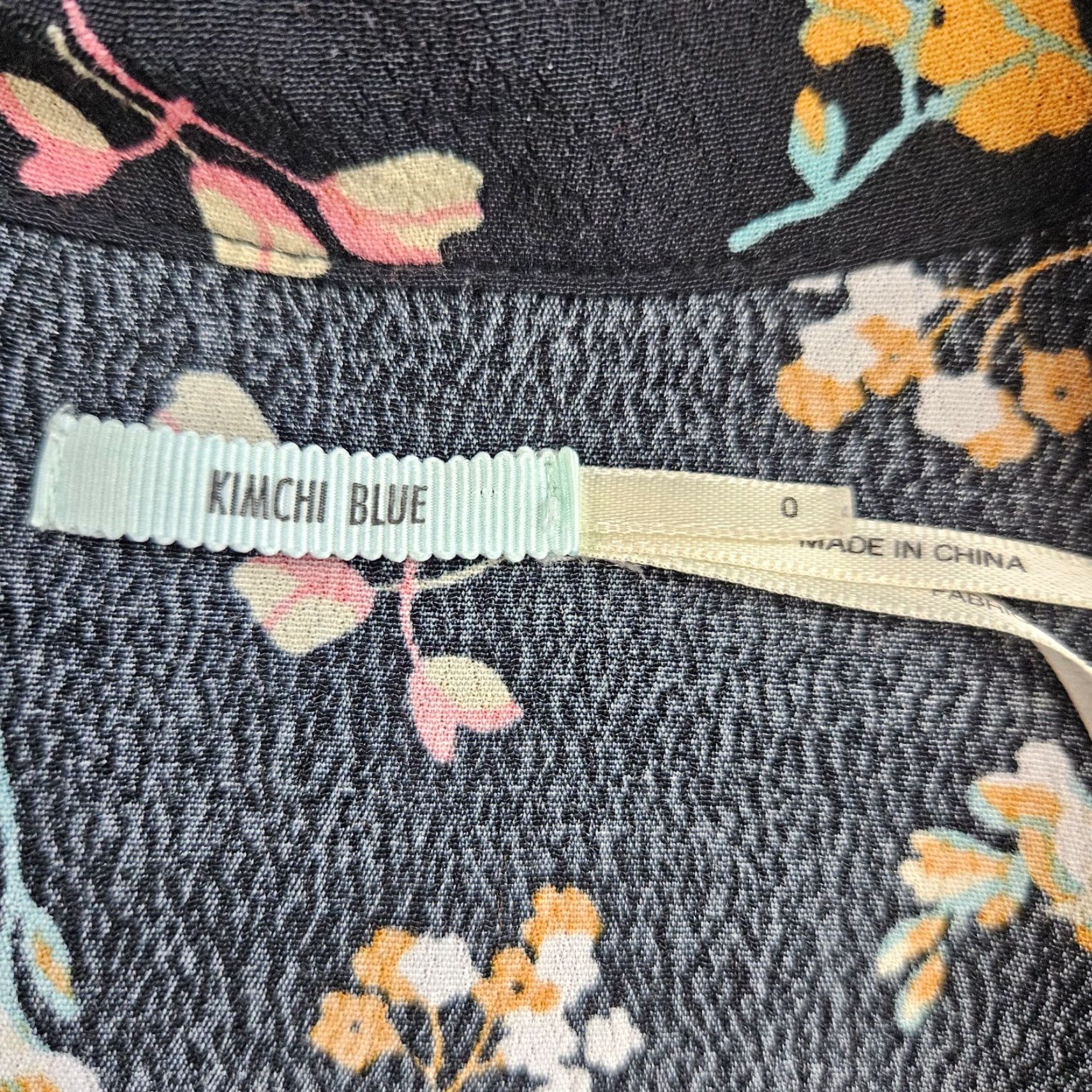 Vintage Kimchi Blue Romper Womens Black Pink Floral Pockets Short Sleeve Viscose Sz 0 Adult Womens Size 25" / US 0 / IT 36 - 6 Thumbnail