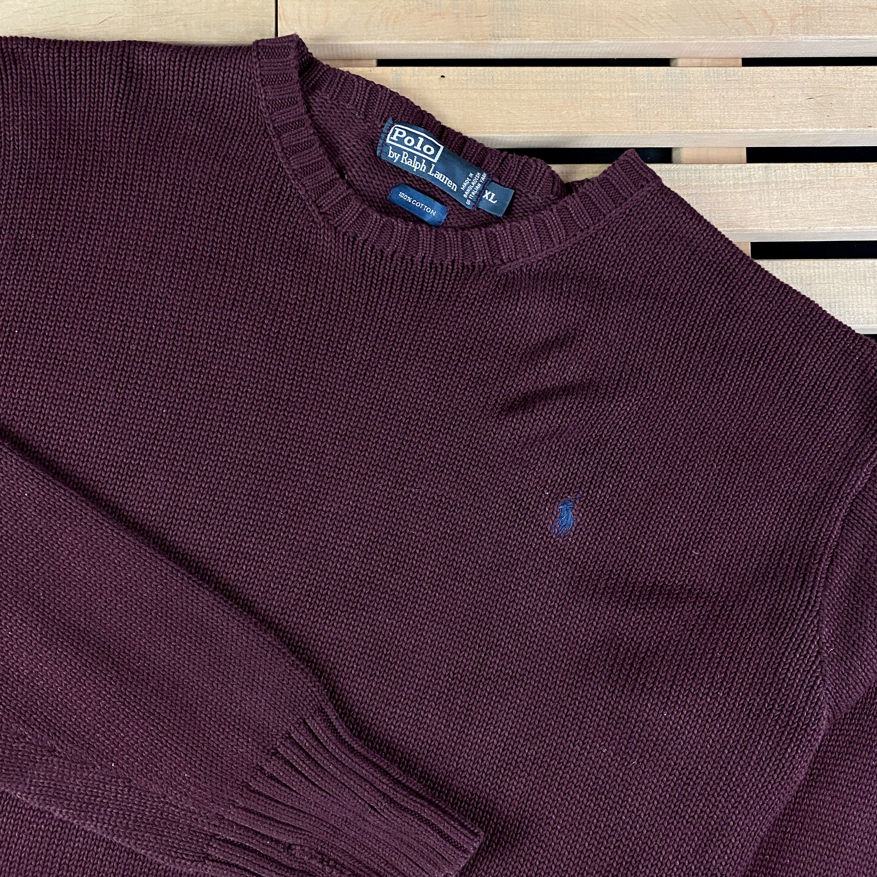 Polo Ralph Lauren × Ralph Lauren × Vintage Mens Vintage Knitted Sweater Polo Ralph Lauren Size XL Size US XL / EU 56 / 4 - 2 Thumbnail