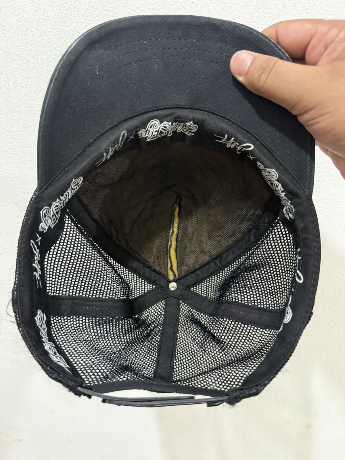 Vintage 90’s Black Flys X Gauff Like Chrome Hearts Distress Hat Size ONE SIZE - 9 Thumbnail