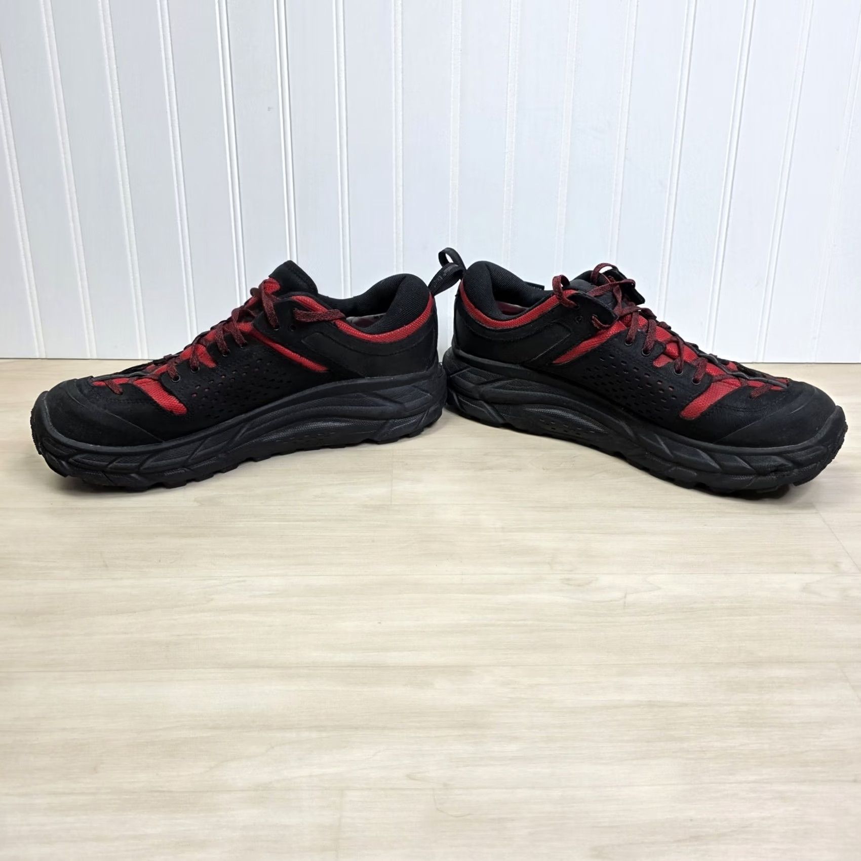 Vintage Hoka One One Engineered Garments Tor Ultra Low EG Black Red Size 12 Mens Athletic Sneaker Size US 12 / EU 45 - 5 Thumbnail
