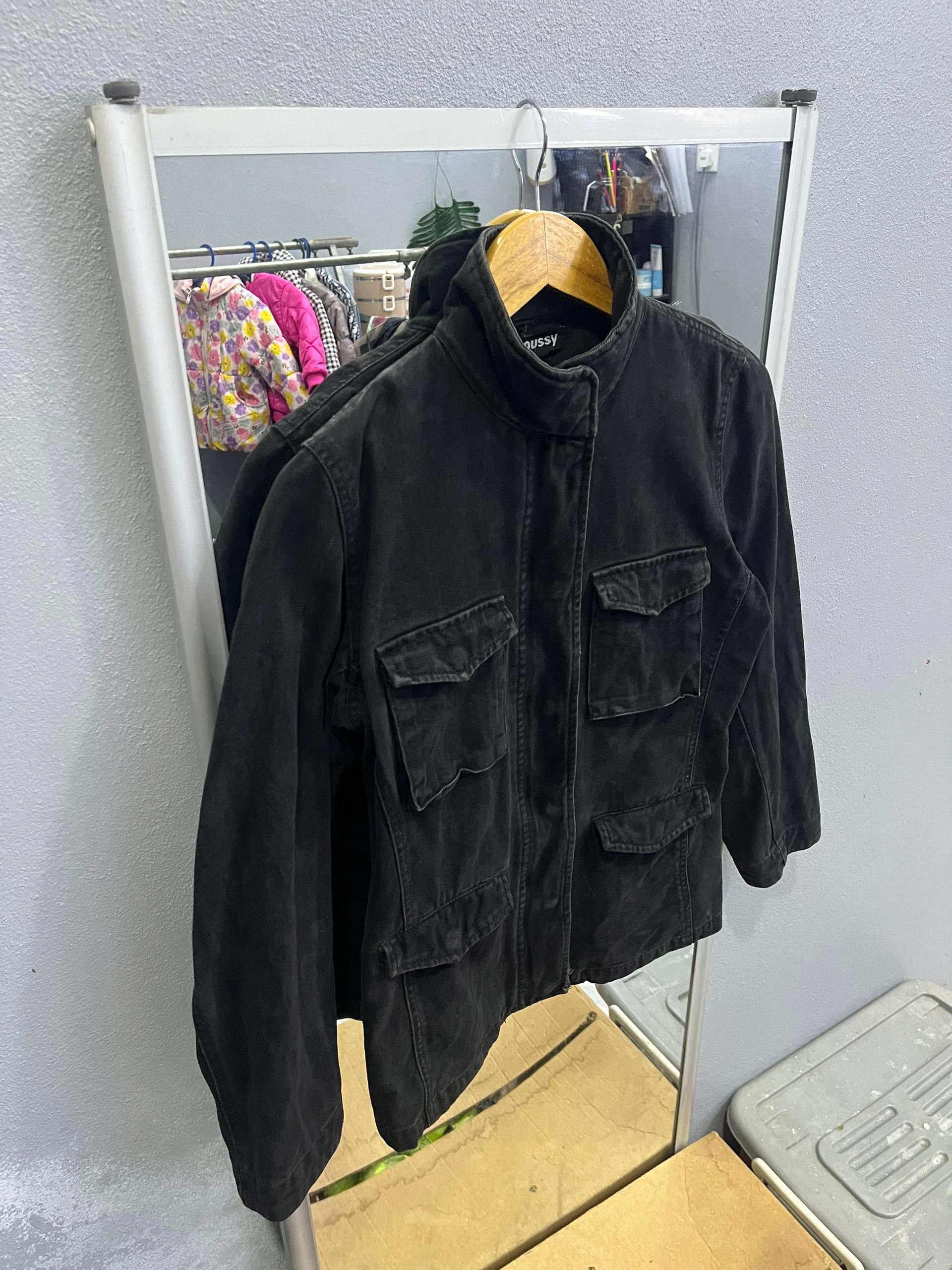 MOUSSY MOUSSY Washed Black Utility Jacket (Women’s M) Size US M / EU 48-50 / 2 - 3 Thumbnail
