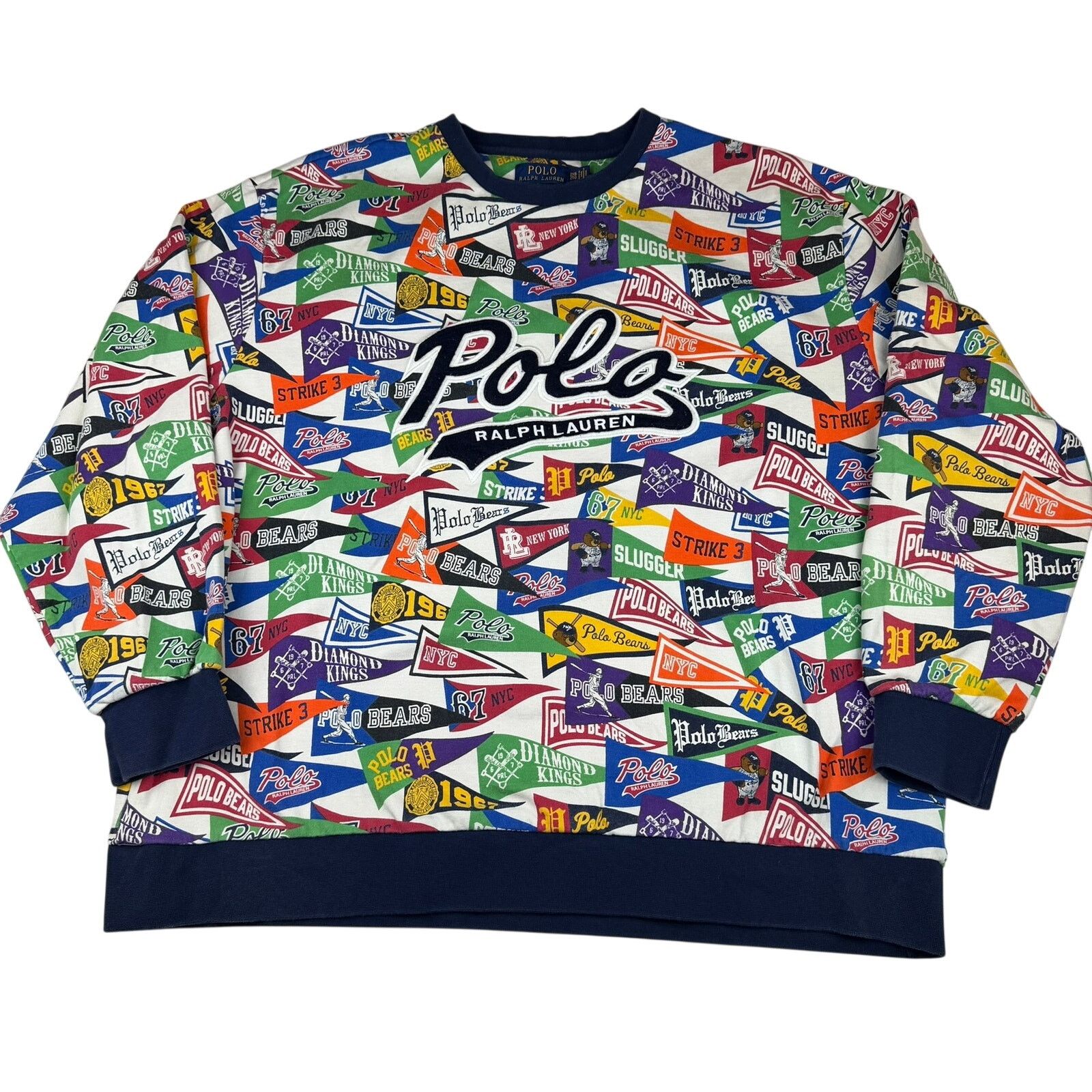 Polo Ralph Lauren Polo Ralph Lauren Baseball Pennant Sweatshirt 2XB Size US XXL / EU 58 / 5 - 1 Thumbnail