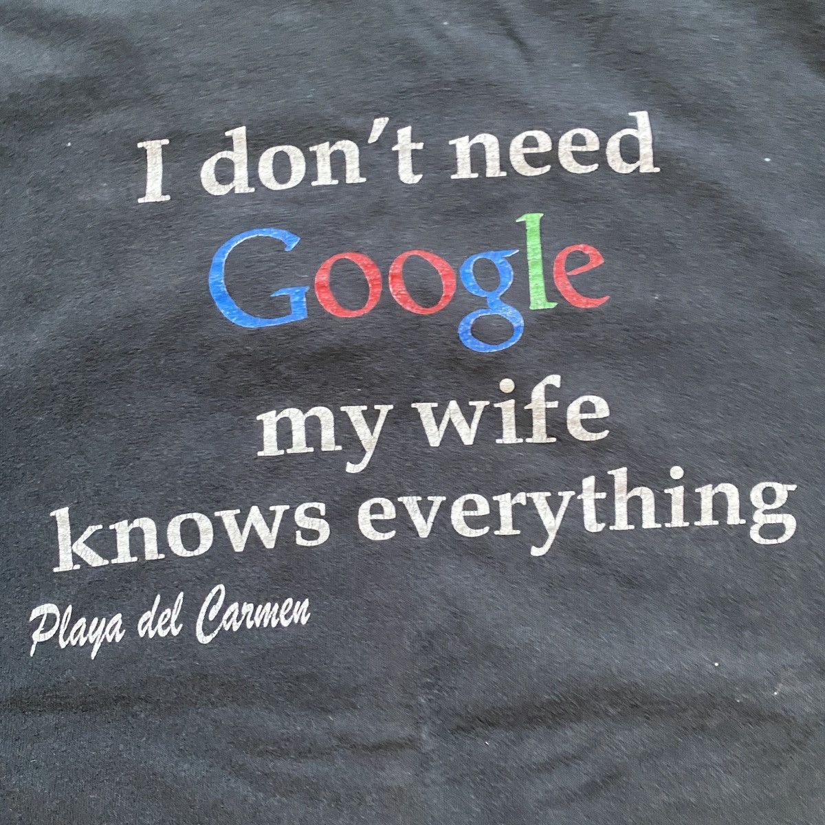 Vintage VINTAGE Y2K I DONT NEED GOOGLE AMAZING FADED HUMOR TEE 116 Size US XL / EU 56 / 4 - 2 Thumbnail