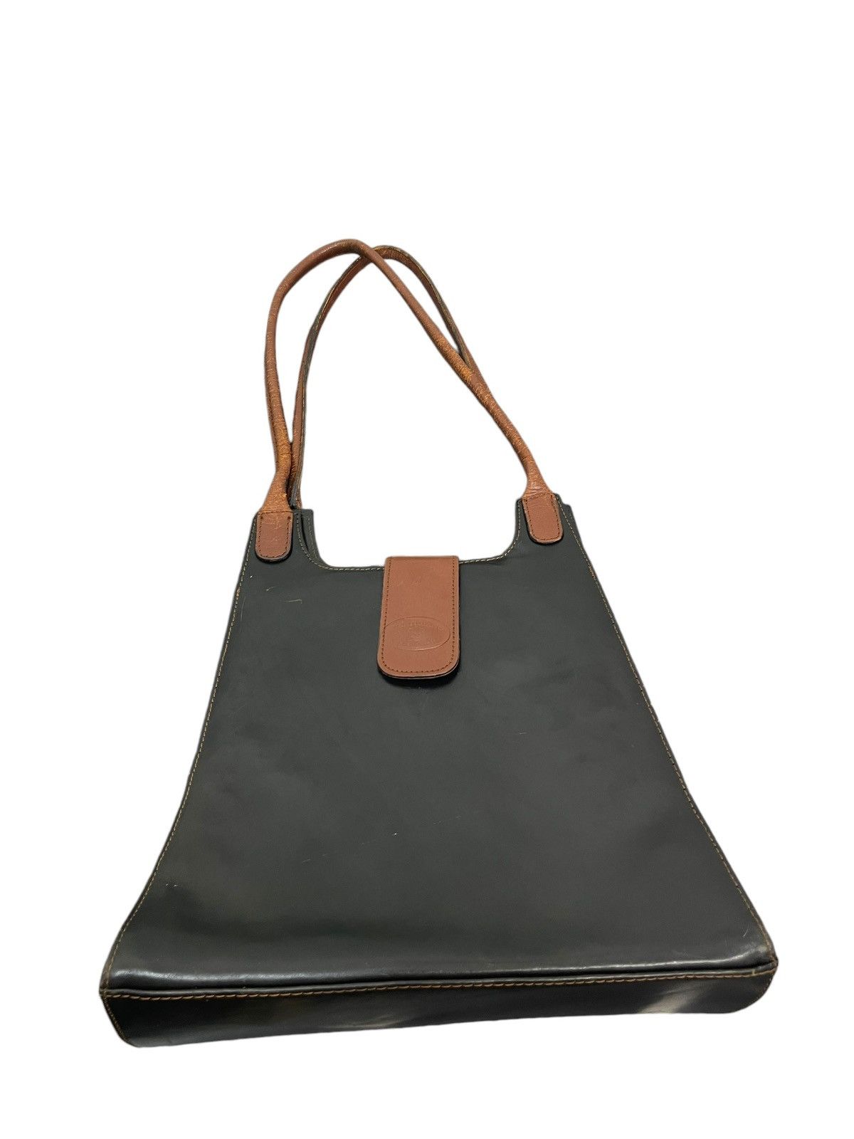 Genuine Leather Full Leather Vtg L’ Artigiano Italy Tote Shoulder Bag 9🟩 Size ONE SIZE - 6 Thumbnail