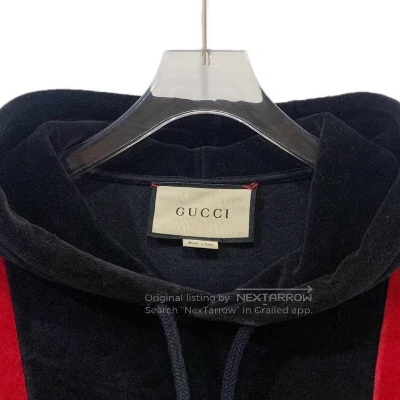 Gucci Gucci Black red and green striped velvet cotton hooded dra Size US S / EU 44-46 / 1 - 4 Thumbnail