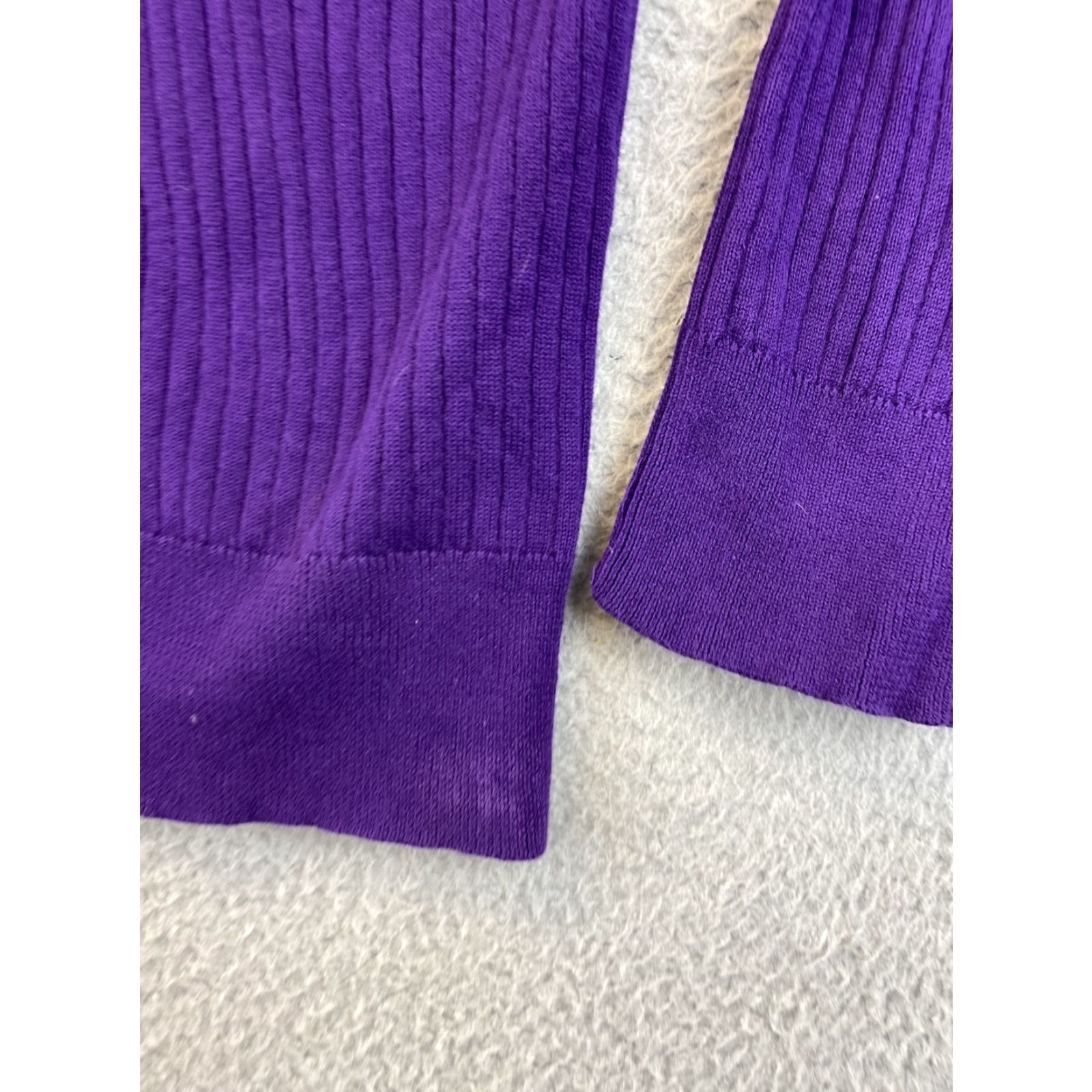 Ralph Lauren Lauren Ralph Lauren Women’s Ribbed Sweater Purple Size L Button / 79-1 Size L / US 10 / IT 46 - 5 Thumbnail